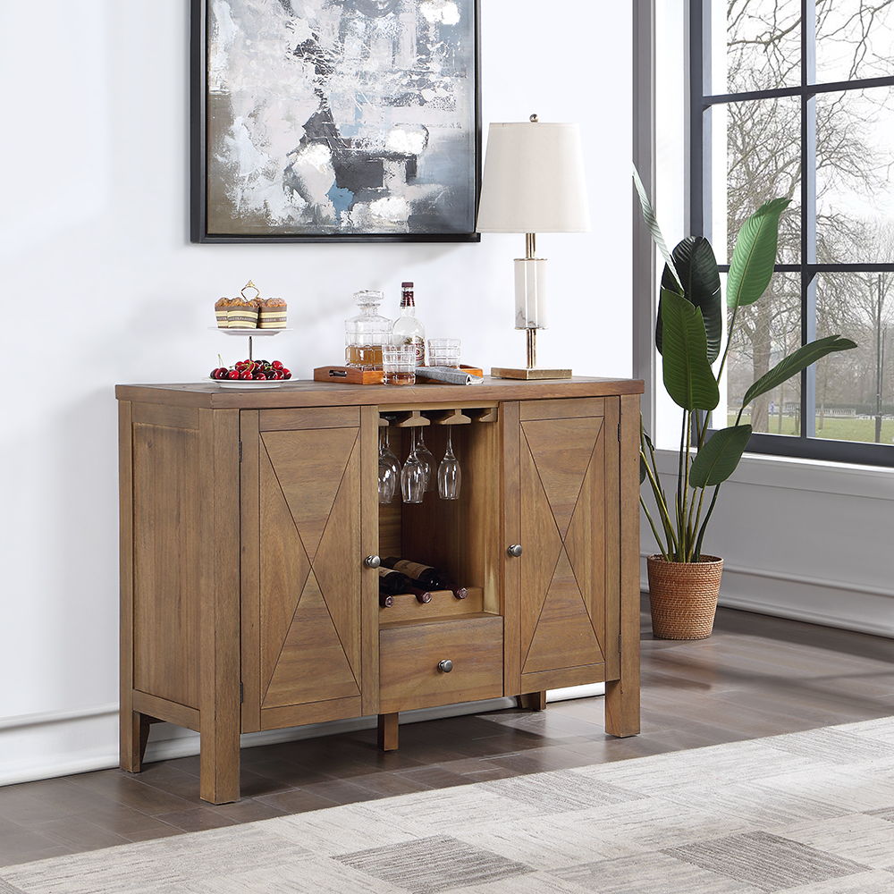 Pascaline - Server - Rustic Brown & Oak - Urban Living Furniture (Los Angeles, CA)