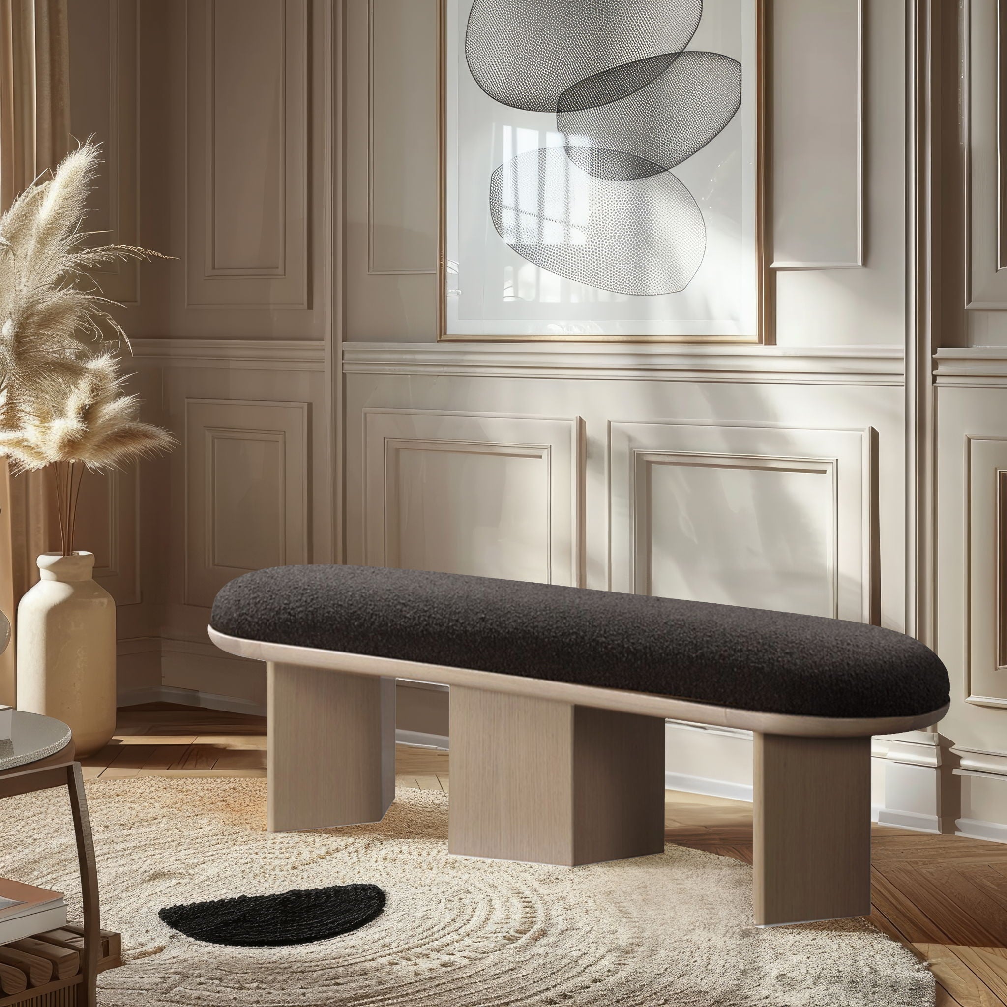 Wilshire - Bench With Natural Base - Urban Living Furniture (Los Angeles, CA)