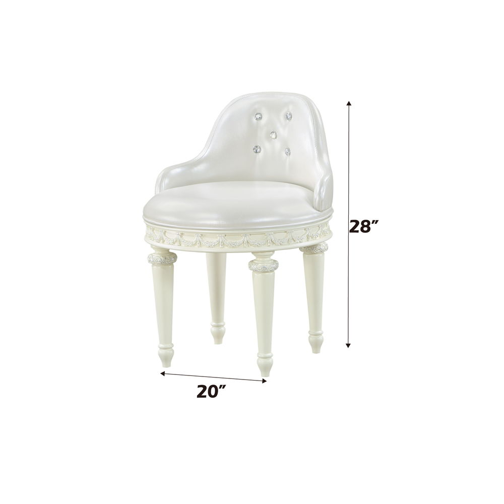 Dorothy - Vanity Chair With Swivel - Ivory - Urban Living Furniture (Los Angeles, CA)