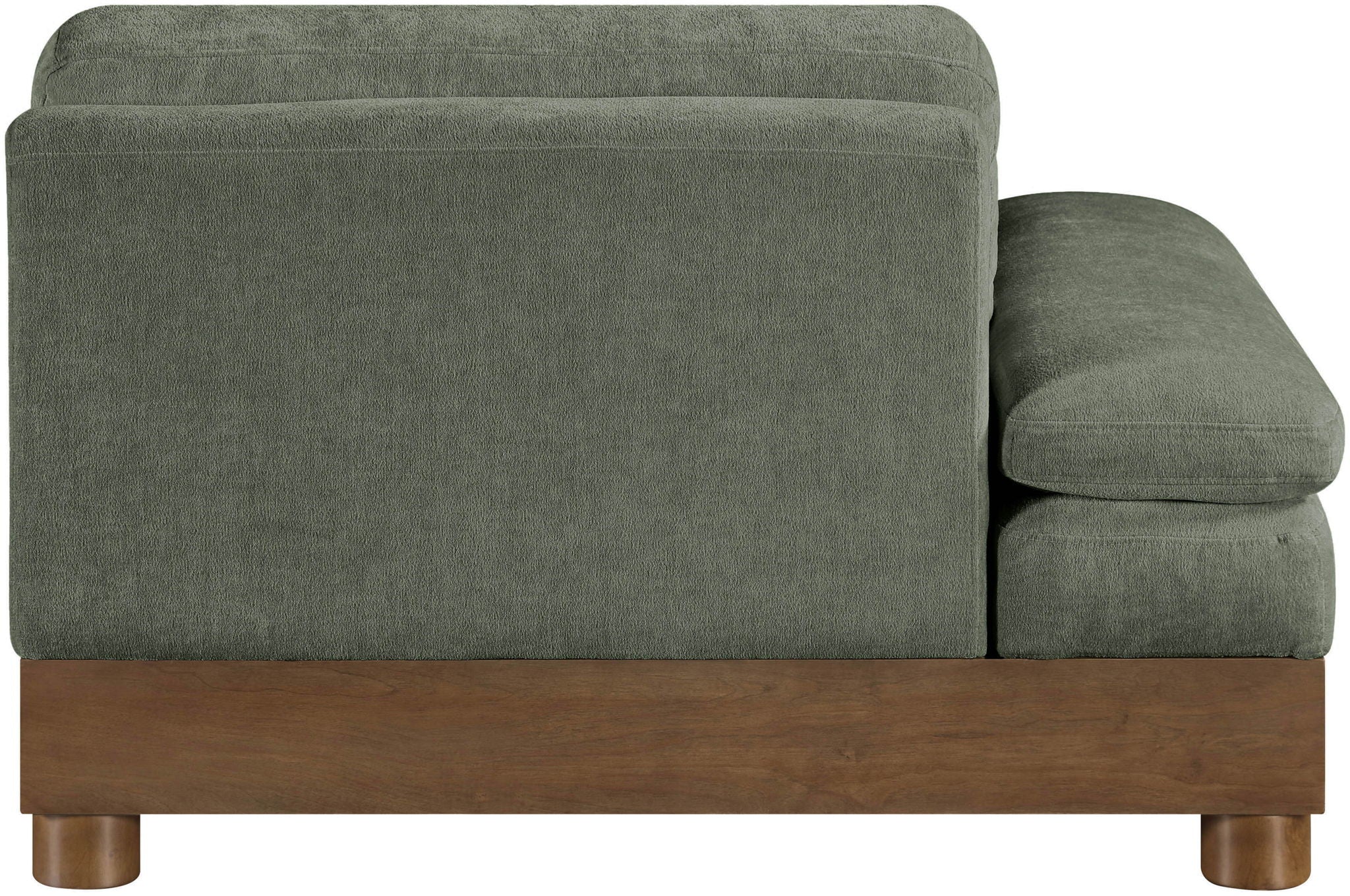 Turin - Chenille Fabric Upholstered Modular Arm Chair - Walnut Base - Urban Living Furniture (Los Angeles, CA)