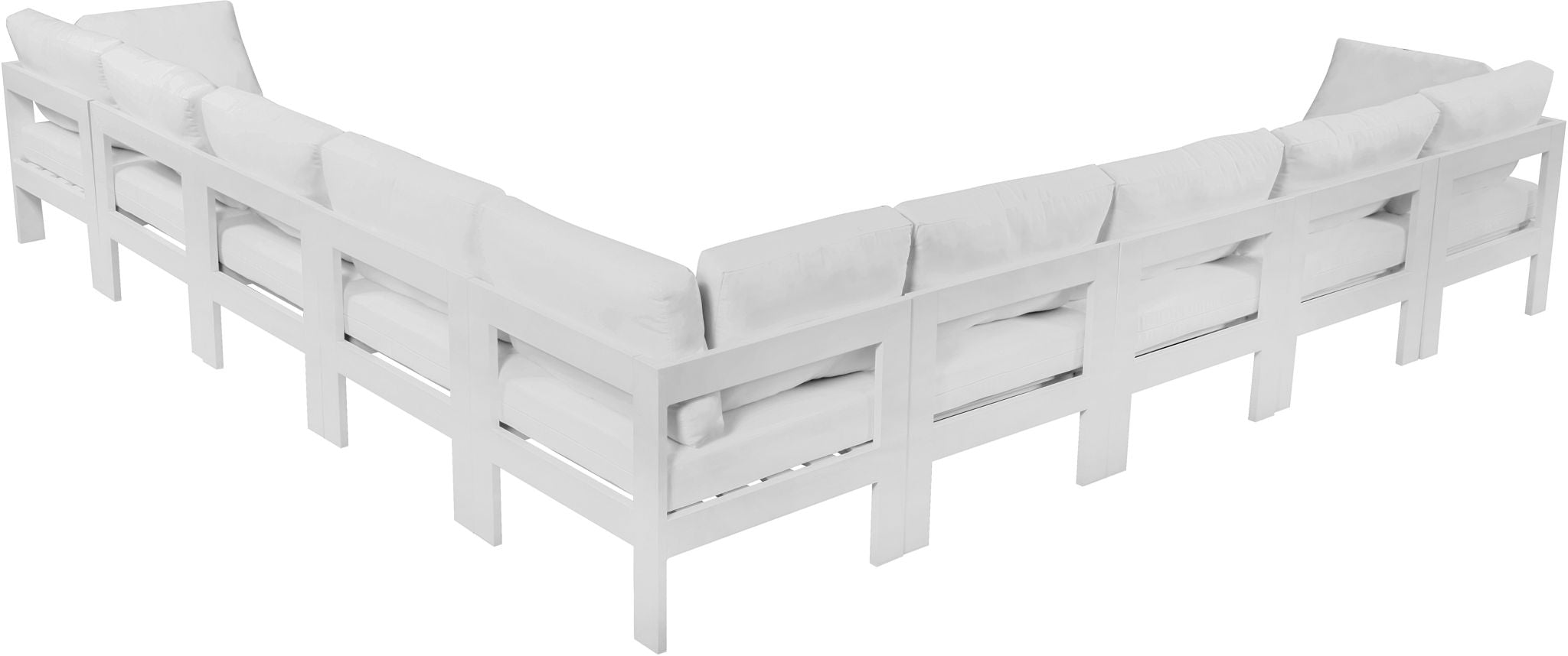 Nizuc - Outdoor Patio 9 Piece Modular Sectional With White Frame - Urban Living Furniture (Los Angeles, CA)