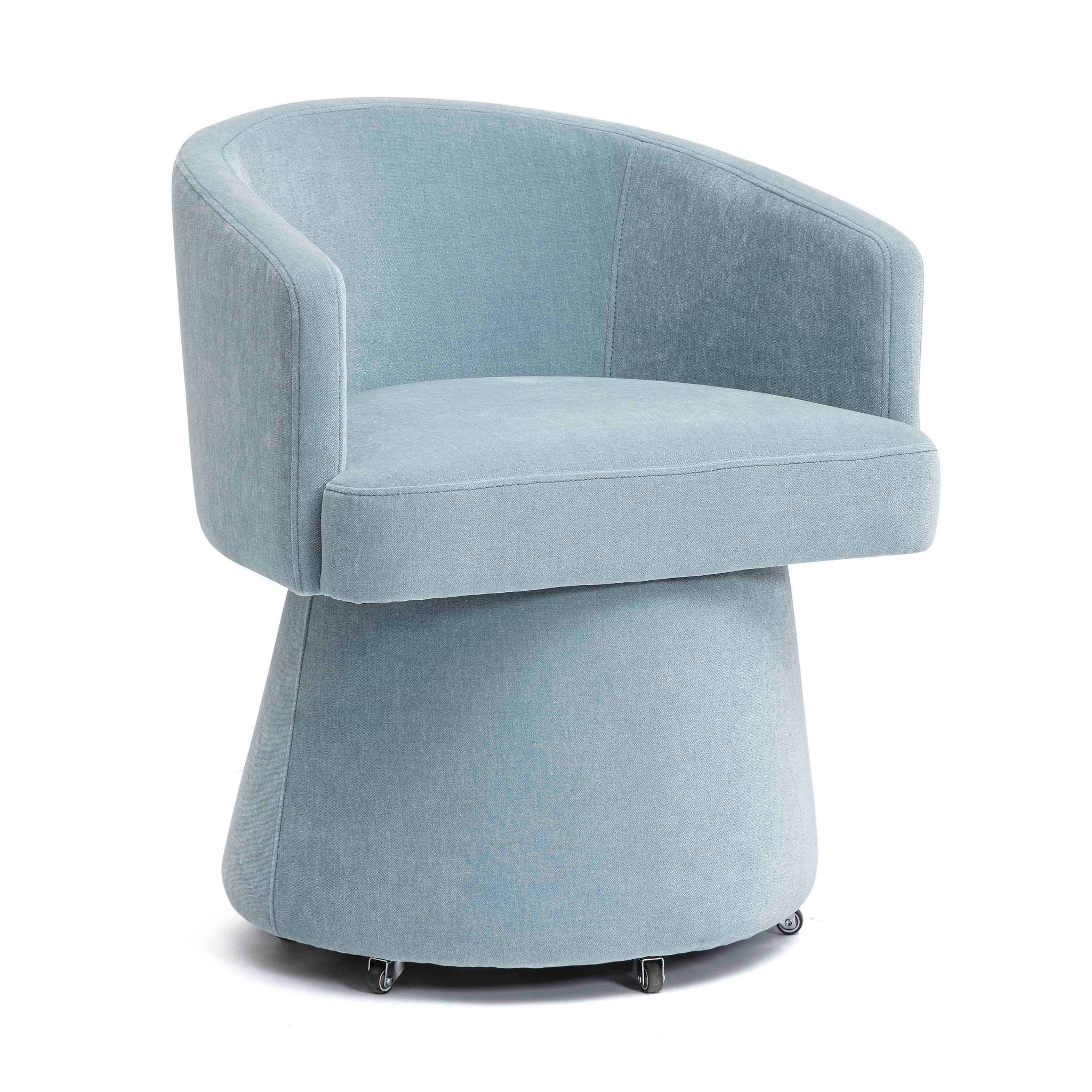 Kristen - Upcycled Chenille Rolling Desk Chair - Urban Living Furniture (Los Angeles, CA)