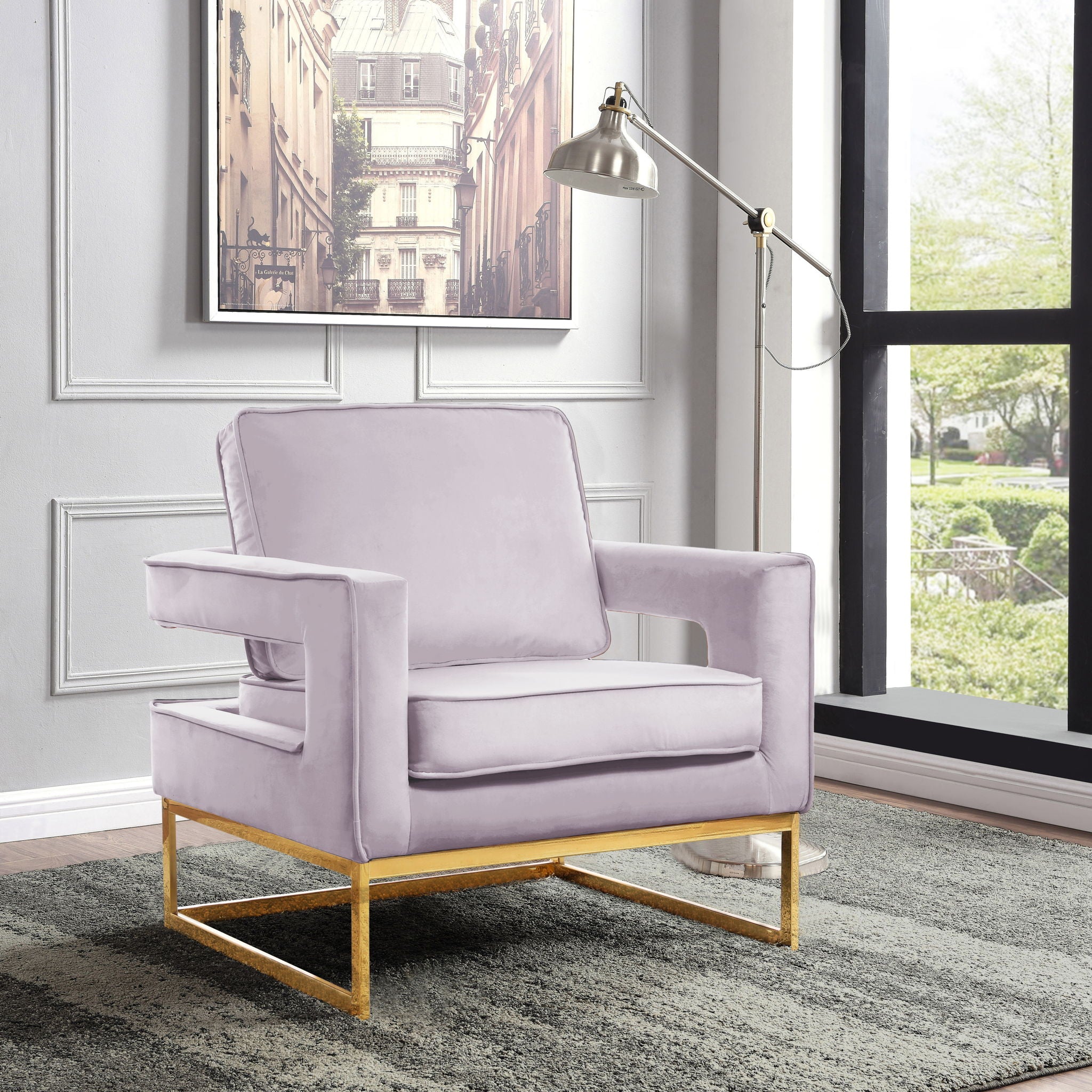 Noah - Accent Chair with Gold Legs - Urban Living Furniture (Los Angeles, CA)