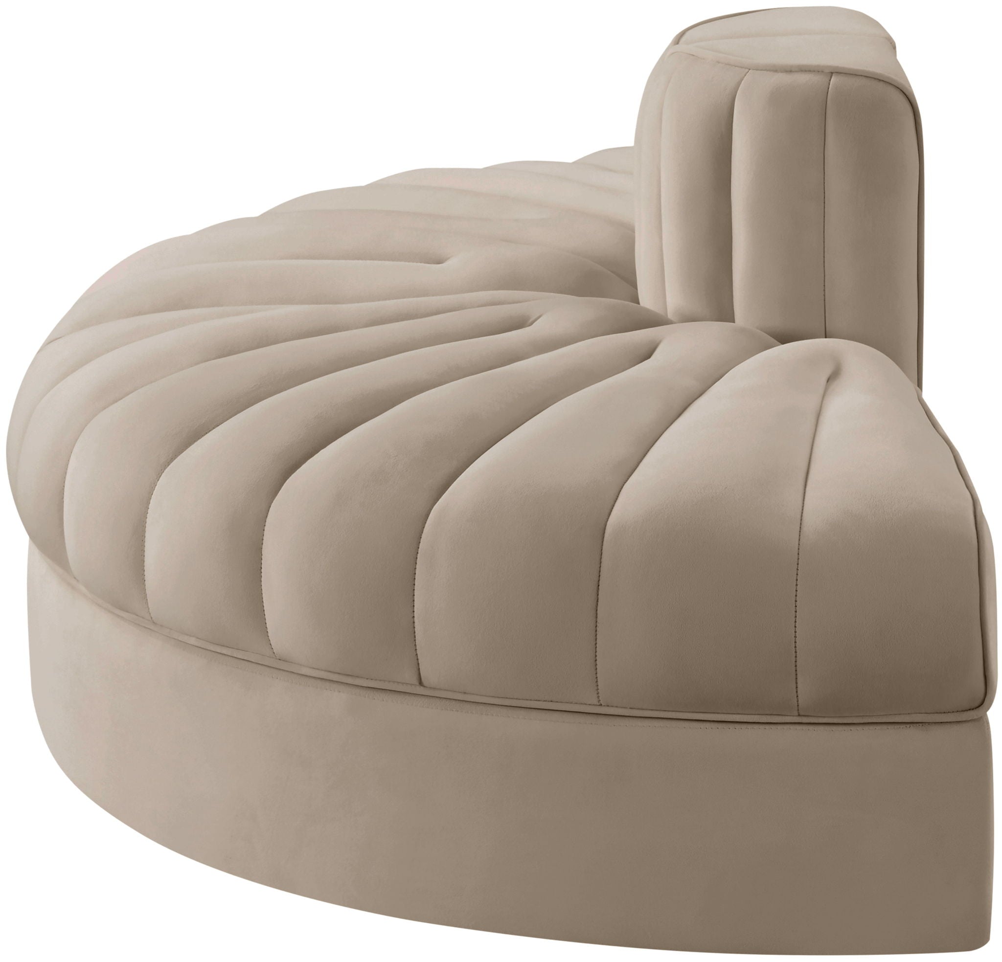Rummi - Velvet Performance Fabric Upholstered 2 Piece Rounded Modular Loveseat - Urban Living Furniture (Los Angeles, CA)