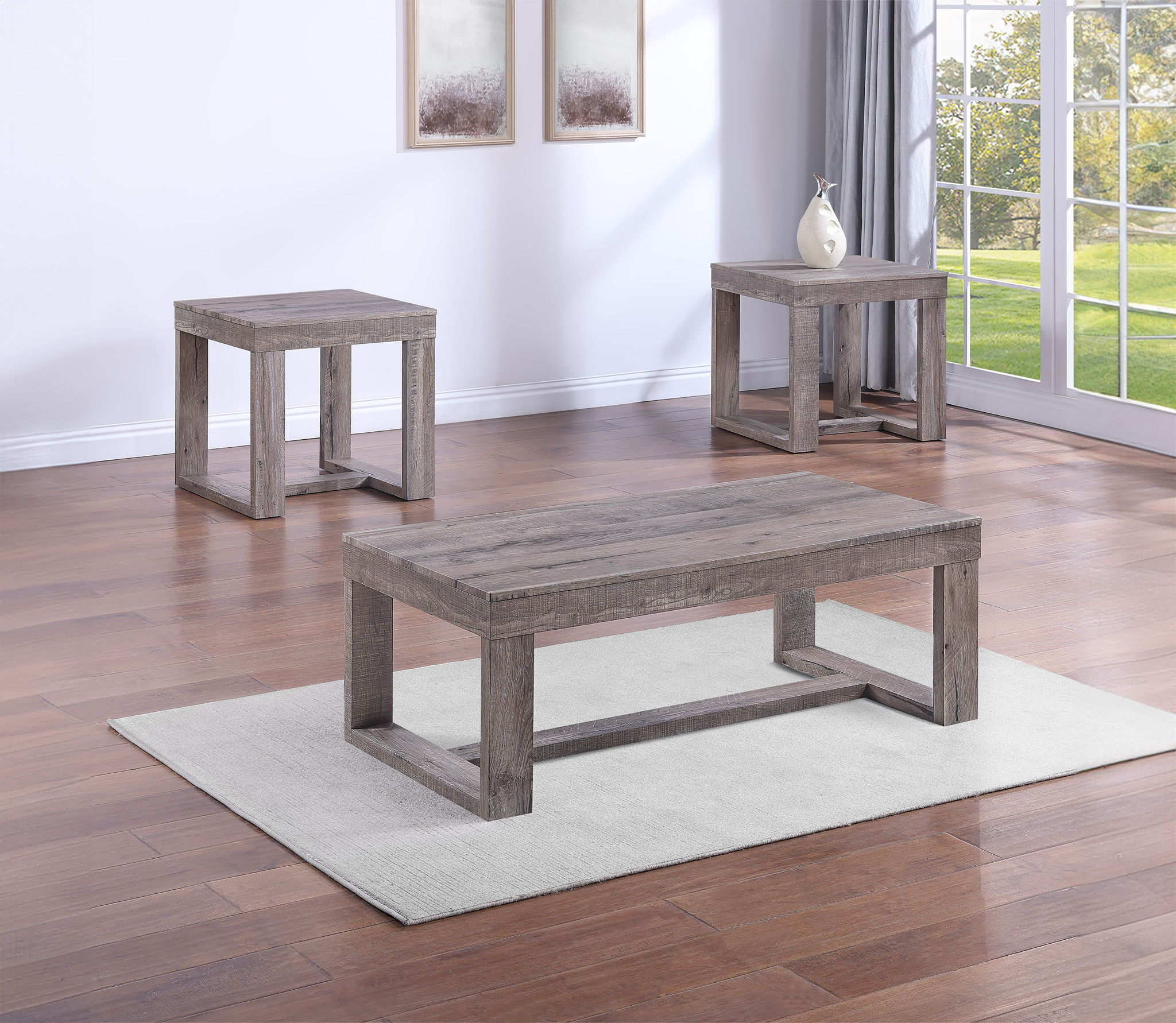 Knott - Table Set (Coffee & 2 End Tables) - Light Brown - Urban Living Furniture (Los Angeles, CA)