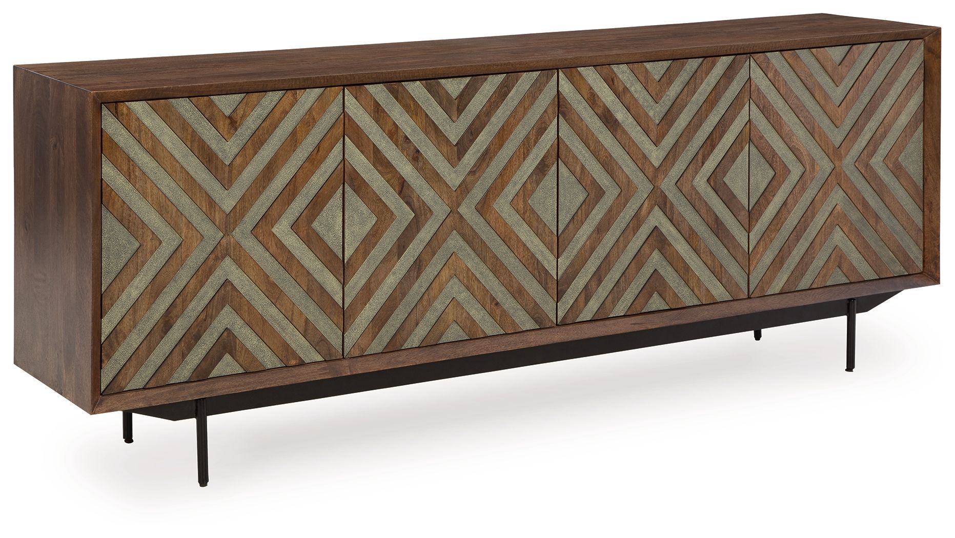 Dreggan - Brown / Gold Finish - Accent Cabinet - Urban Living Furniture (Los Angeles, CA)