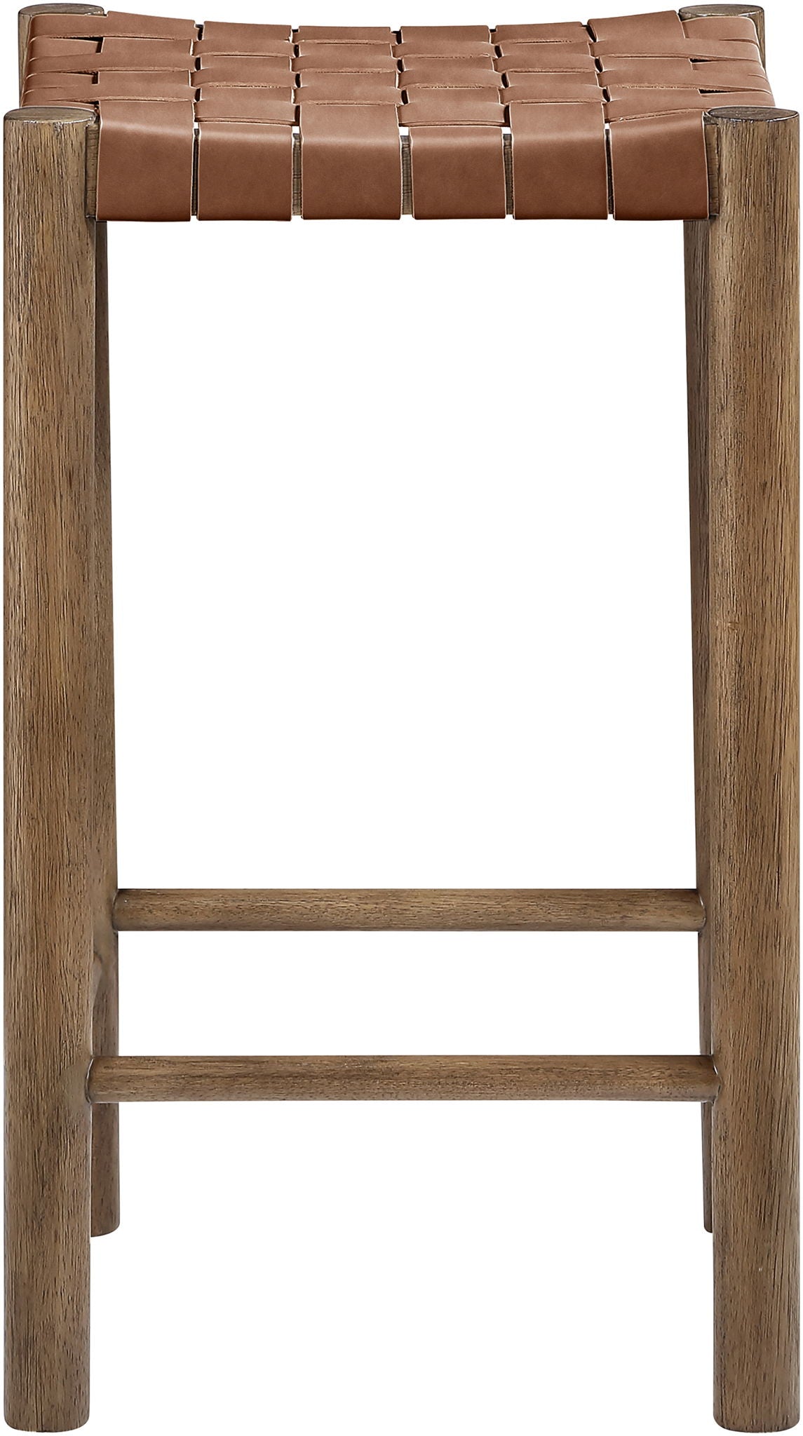 Entwine - Vegan Leather Upholstered Backless Counter Stool - Painted Brown - Urban Living Furniture (Los Angeles, CA)