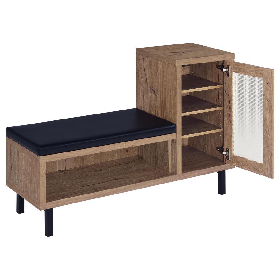 Teller - 1-Door Entryway Shoe Storage Bench - Natural Oak - Urban Living Furniture (Los Angeles, CA)