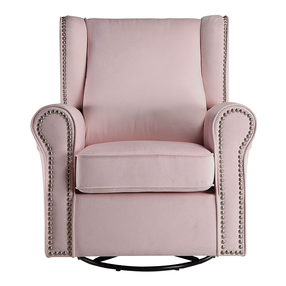 Tamaki - Swivel Chair With Glider - Pink Fabric - Urban Living Furniture (Los Angeles, CA)