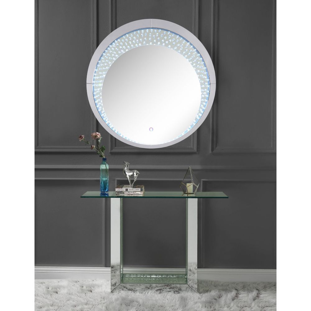 Nysa - 46" Console Table - Mirrored & Faux Crystals - Urban Living Furniture (Los Angeles, CA)