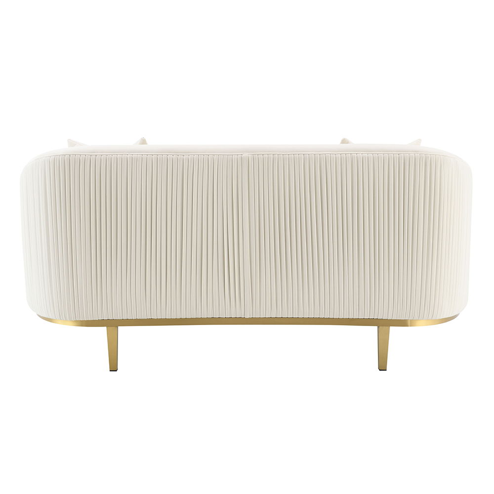Martina - Loveseat With 2 Pillows - Ivory Velvet - Urban Living Furniture (Los Angeles, CA)