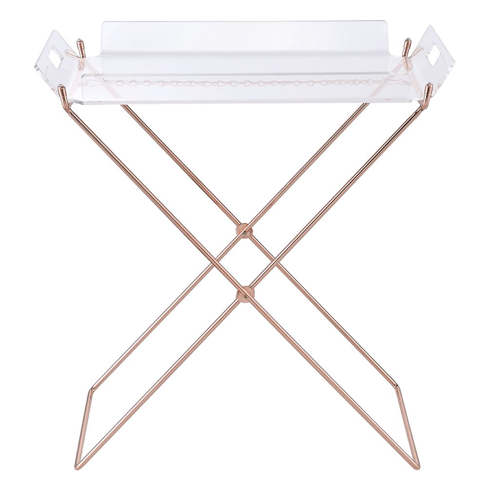 Cercie - Tray Table - Clear Acrylic & Copper - Urban Living Furniture (Los Angeles, CA)