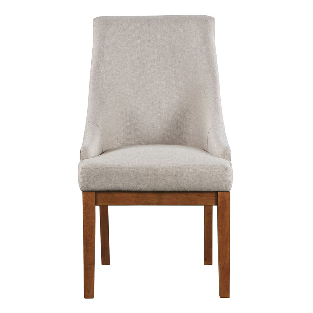 Gilsea - Fabric & Synthetic Leather Side Chair (Set of 2) - Beige & Brown Finish - Urban Living Furniture (Los Angeles, CA)