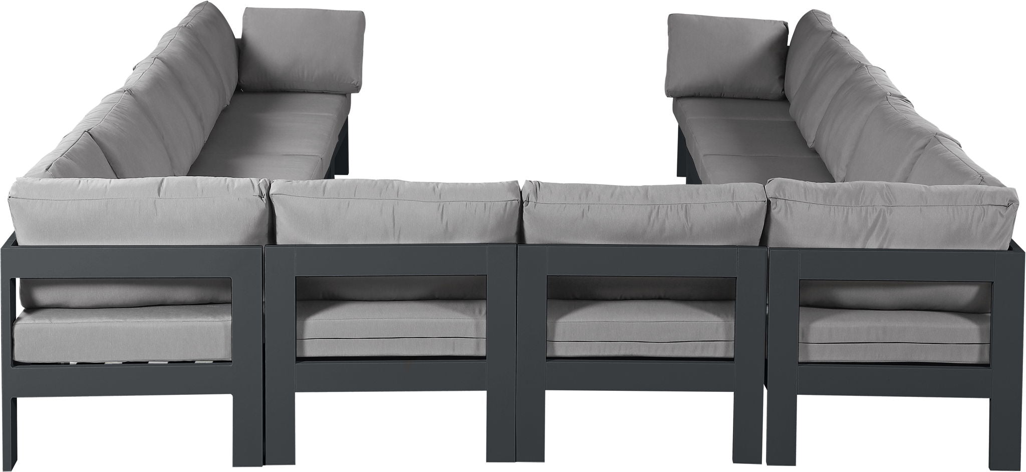 Nizuc - Outdoor Patio 12 Piece Modular Sectional With Gray Frame - Urban Living Furniture (Los Angeles, CA)