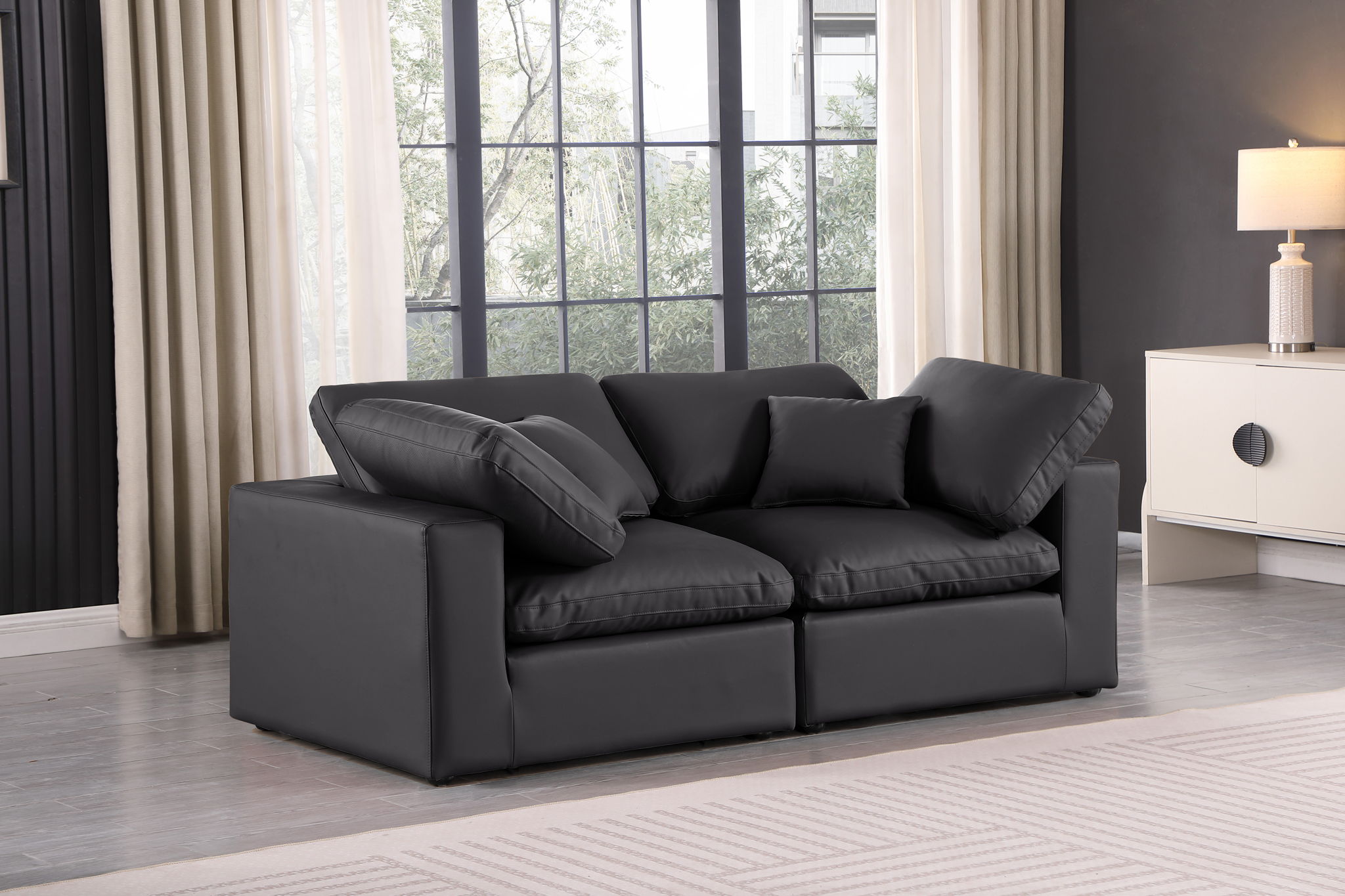 Comfy - Faux Leather Modular Sofa 2 Seats - Urban Living Furniture (Los Angeles, CA)