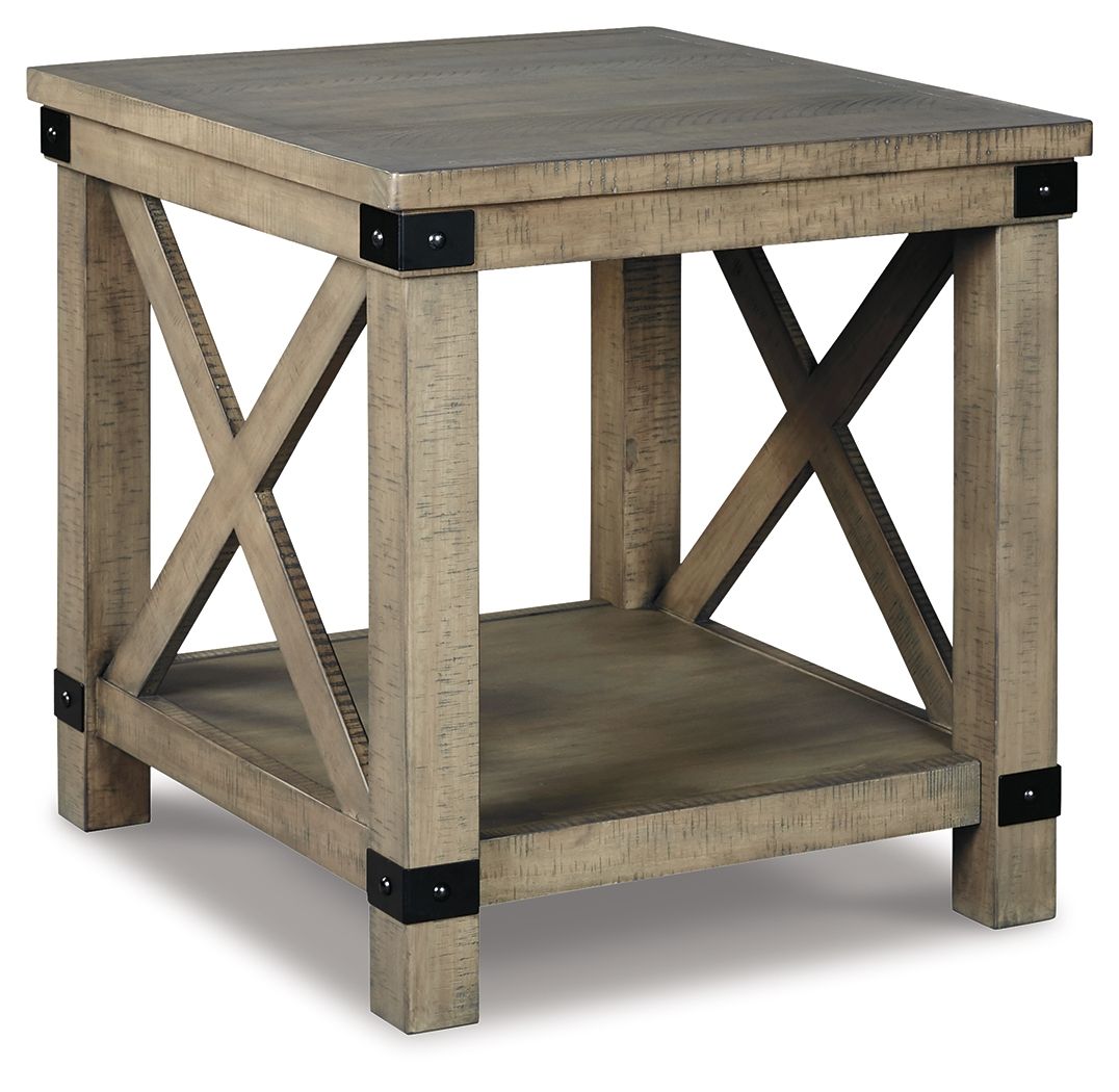 Aldwin - Rectangular End Table - Crossbuck Styling - Gray - Urban Living Furniture (Los Angeles, CA)