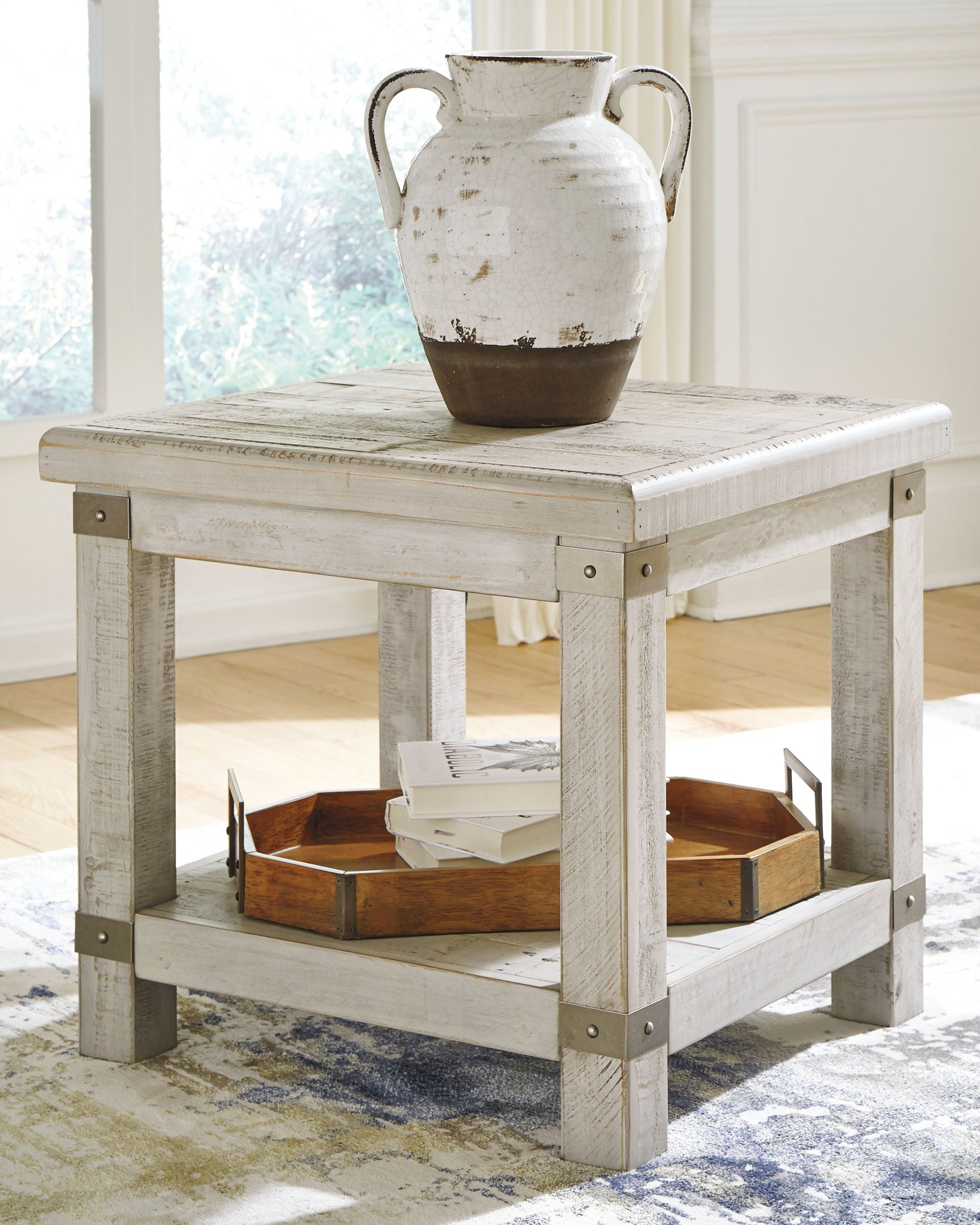Carynhurst - White Wash Gray - Rectangular End Table - Urban Living Furniture (Los Angeles, CA)