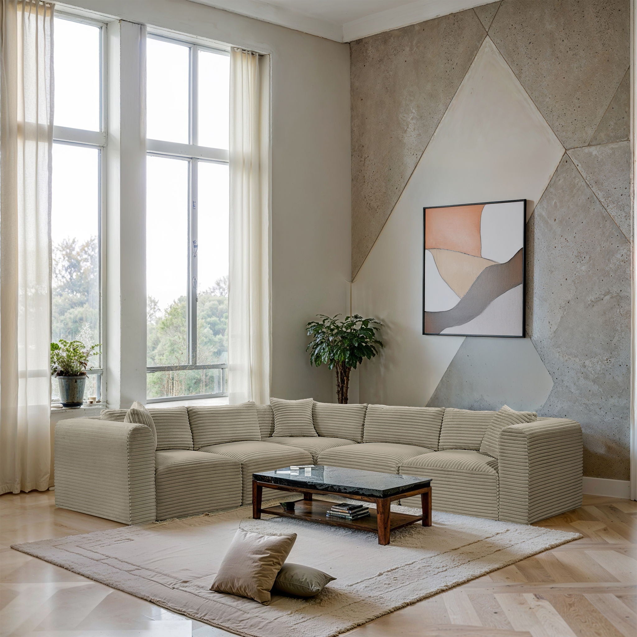 Shaggy - 5 Piece Modular Corner Sectional - Urban Living Furniture (Los Angeles, CA)