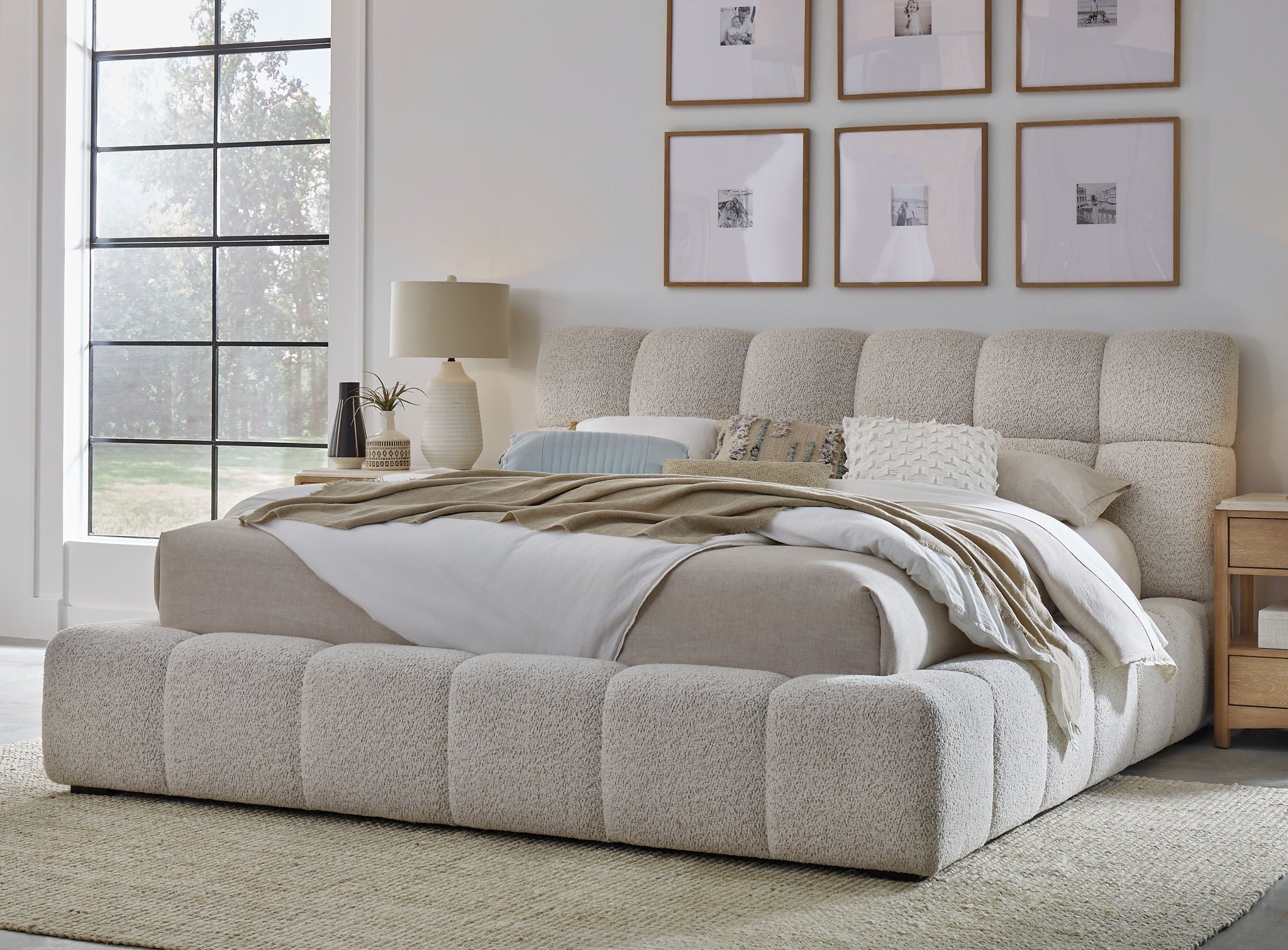 Escape - Fluffy River Rock Upholstered Bed - Urban Living Furniture (Los Angeles, CA)