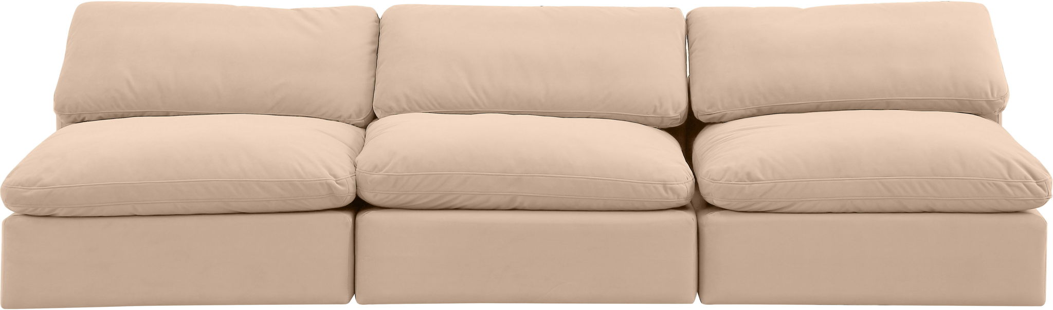 Comfy - Velvet Modular Armless Sofa 3 Seats - Urban Living Furniture (Los Angeles, CA)
