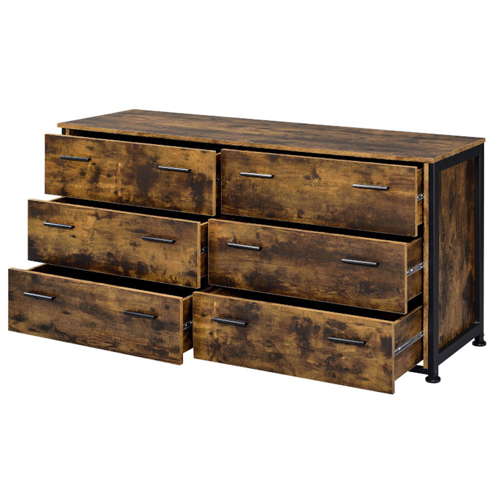 Juvanth - Dresser - Rustic Oak & Black - Urban Living Furniture (Los Angeles, CA)