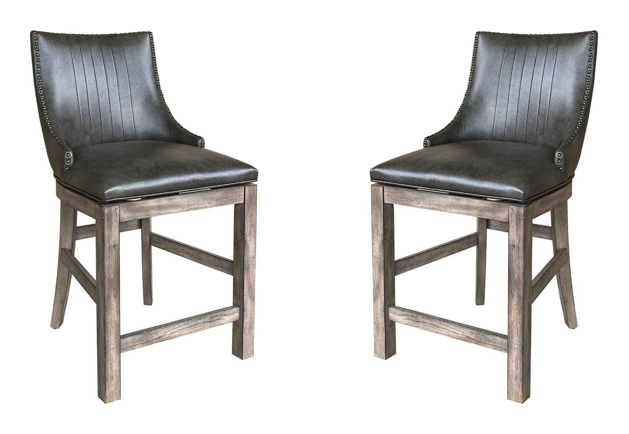 Lodge Dining - Swivel Counter Sling Chair (Set of 2) - Siltstone - Urban Living Furniture (Los Angeles, CA)