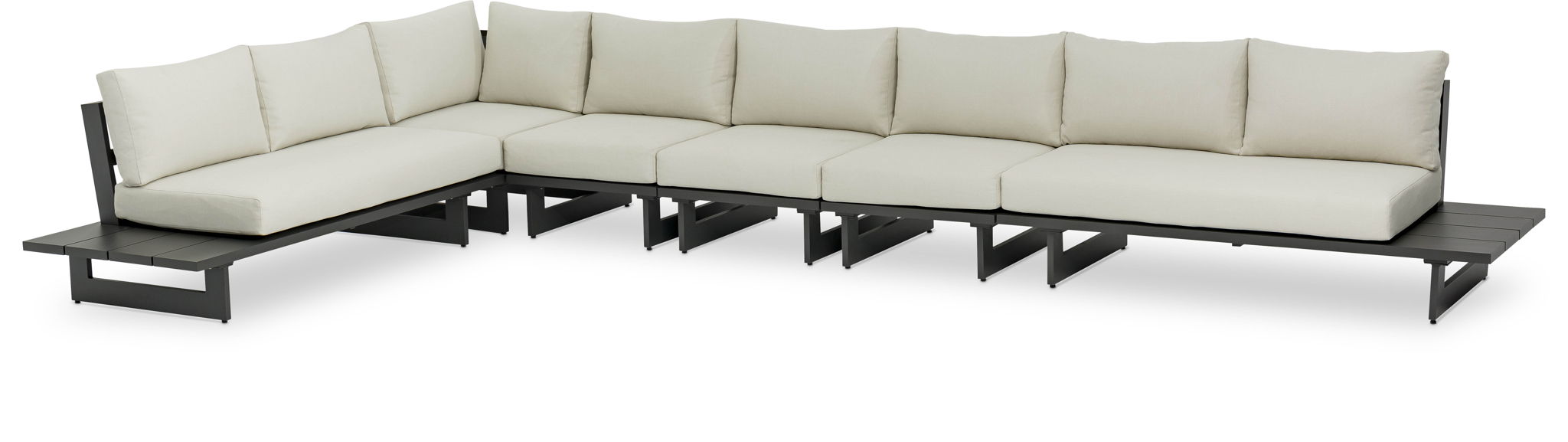 Maldives - 6 Piece Water Resistant Outdoor Patio Modular Sectional With Gray Base - Urban Living Furniture (Los Angeles, CA)