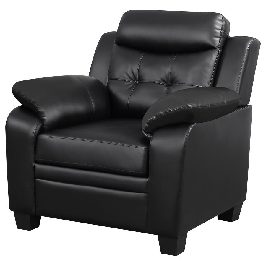 Finley - Upholstered Padded Arm Tufted Accent Chair - Black - Urban Living Furniture (Los Angeles, CA)