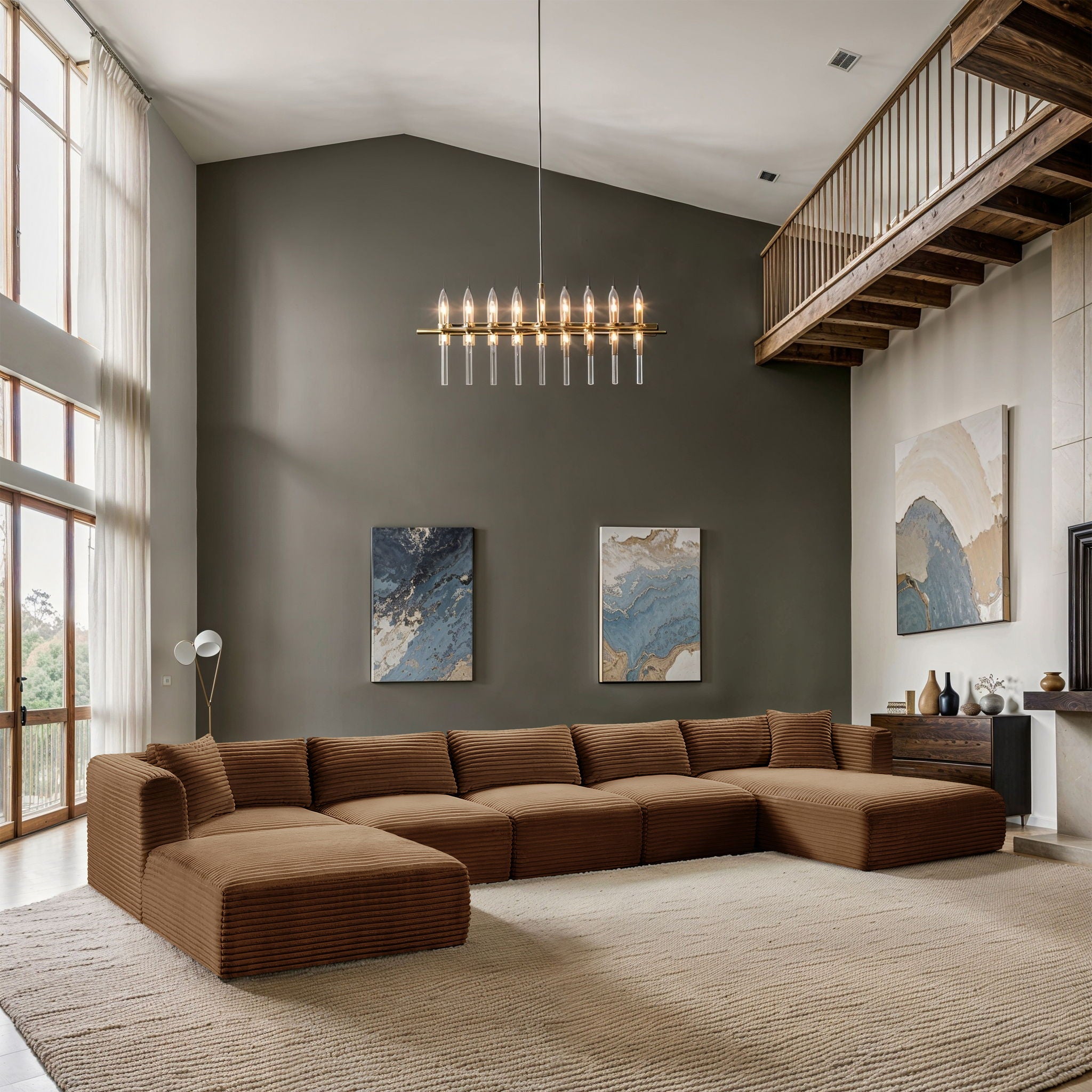Shaggy - Fabric 6 Piece Modular Sectional With Chaise And Ottoman - Urban Living Furniture (Los Angeles, CA)