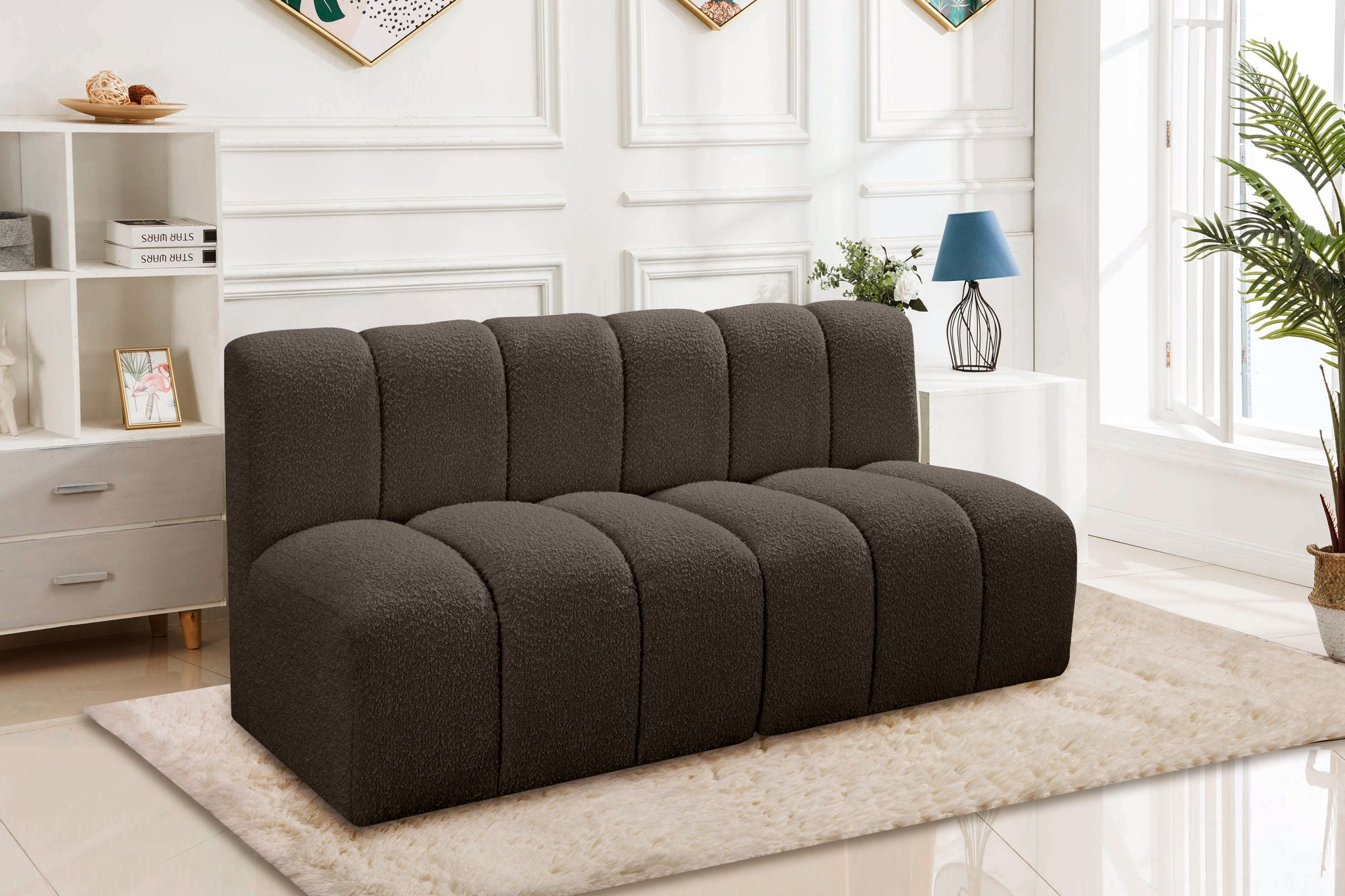 Arc - Boucle Fabric 2 Seats Modular Sofa - Urban Living Furniture (Los Angeles, CA)