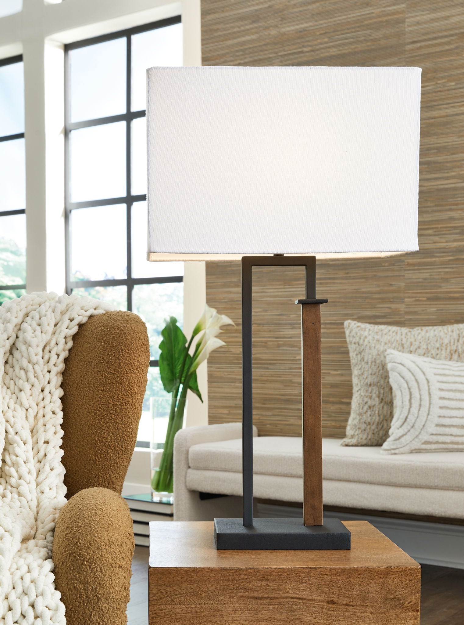 Voslen - Black / Brown - Metal Table Lamp (Set of 2) - Urban Living Furniture (Los Angeles, CA)