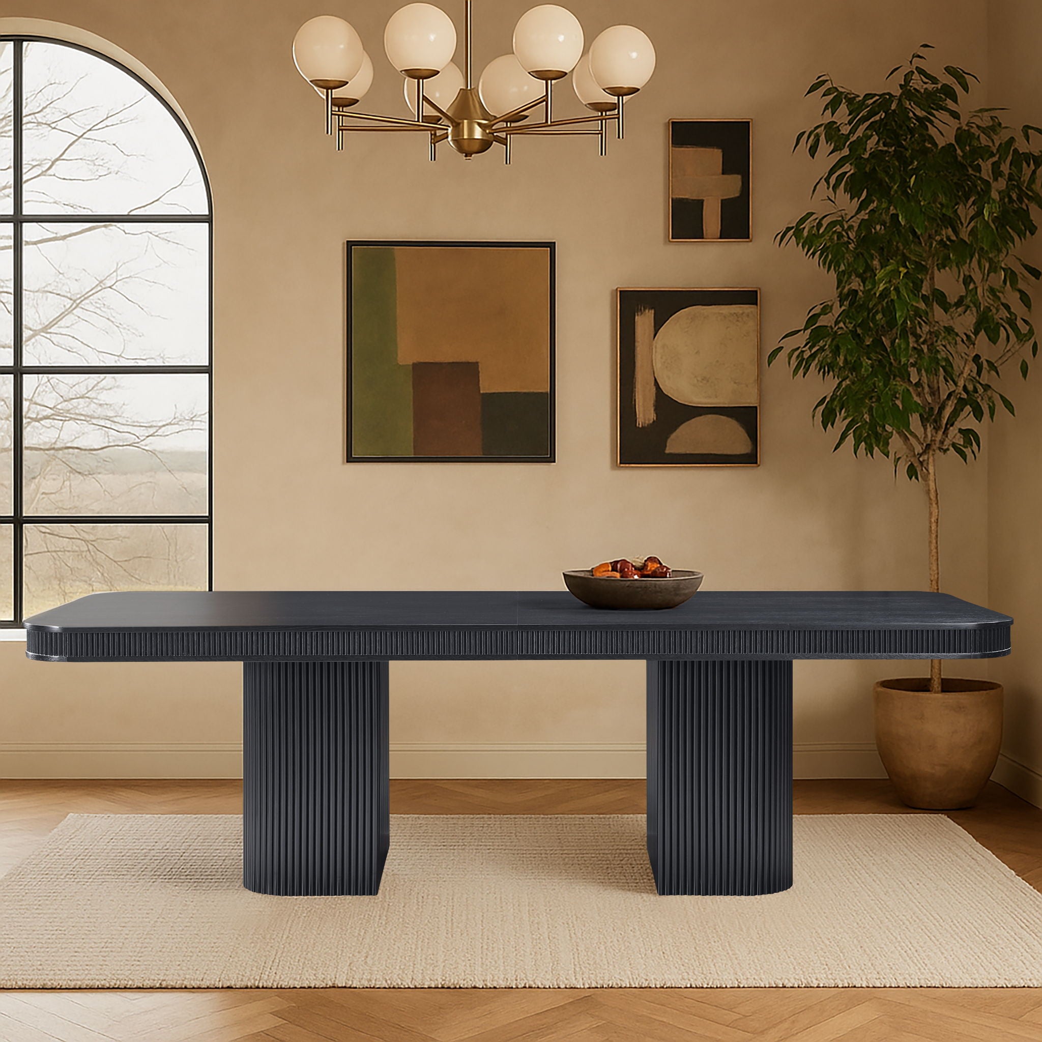 Mohari - Solid Wood And Oak Veneer 112" / 160" Dining Table - Urban Living Furniture (Los Angeles, CA)