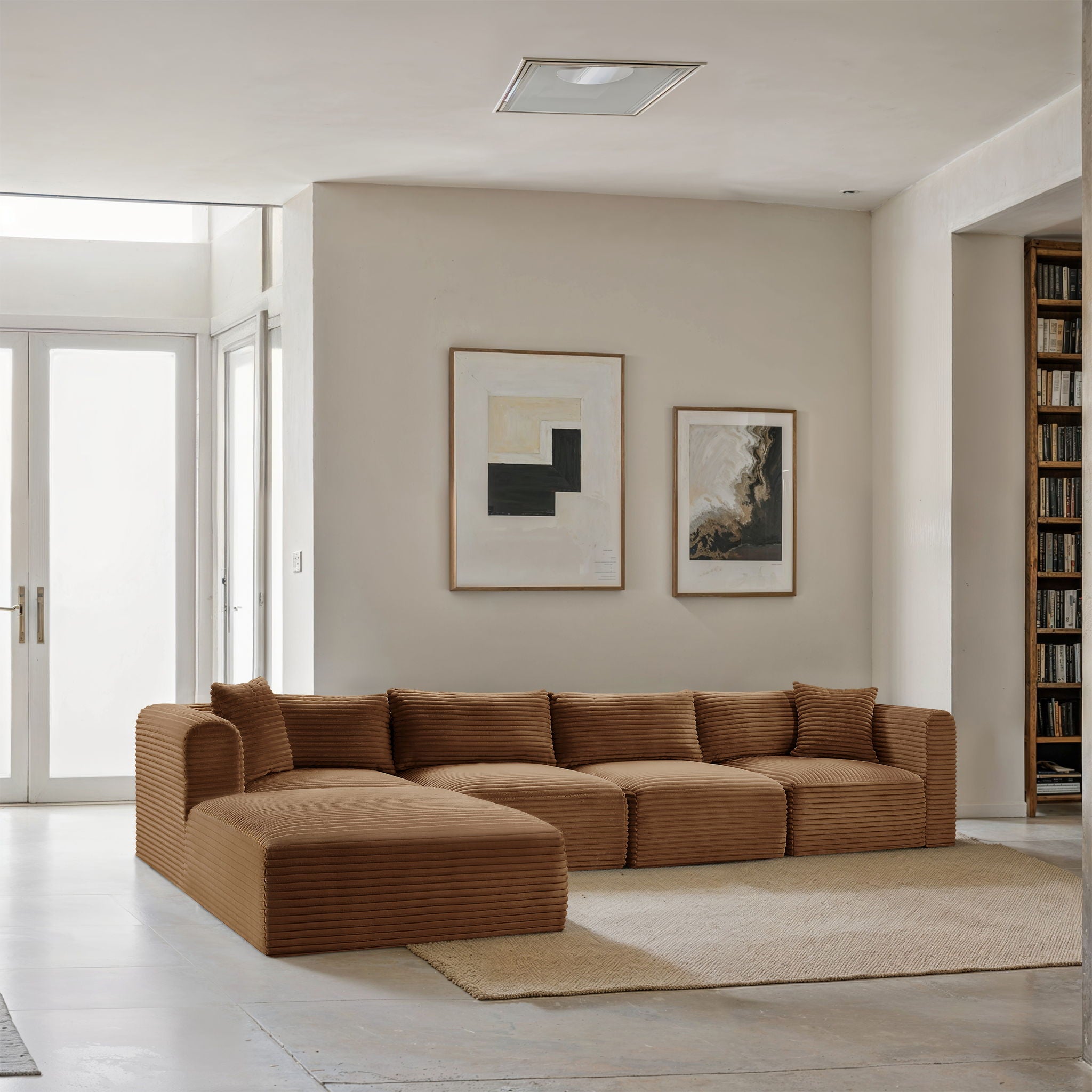 Shaggy - Fabric 5 Piece Modular Sectional With Ottoman - Urban Living Furniture (Los Angeles, CA)
