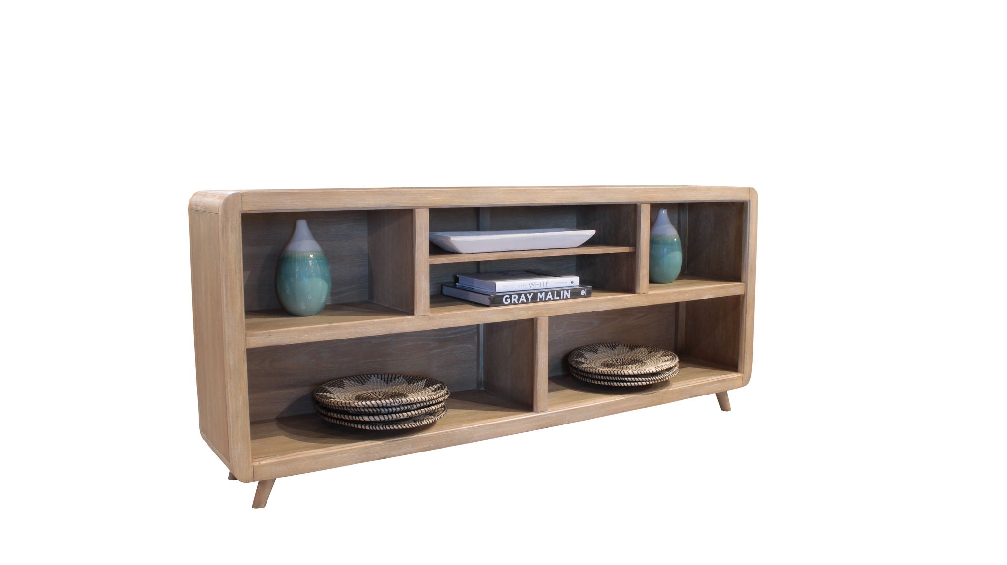 Escape - 72" Open Multi - Purpose Console - Glazed Natural Oak - Urban Living Furniture (Los Angeles, CA)