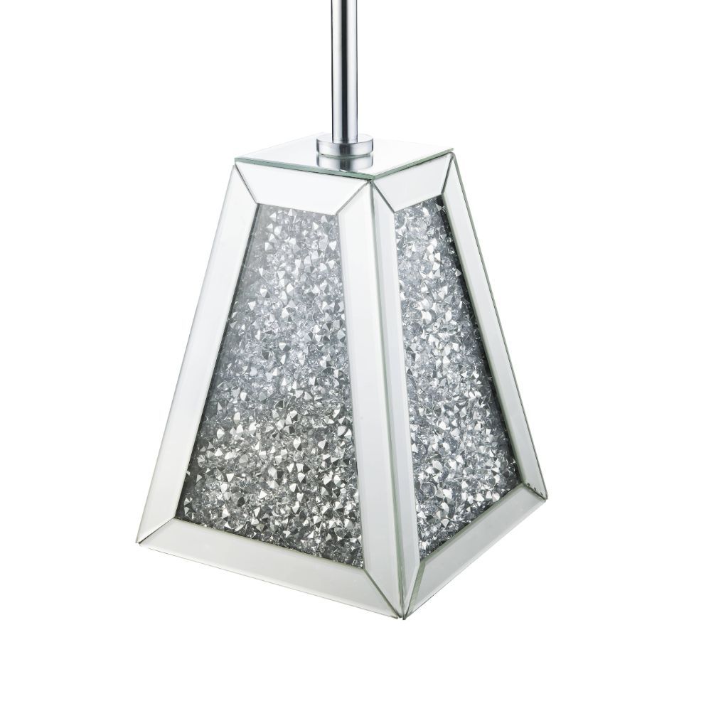 Noralie - 20" Accent Table - Mirrored & Faux Diamonds - Urban Living Furniture (Los Angeles, CA)