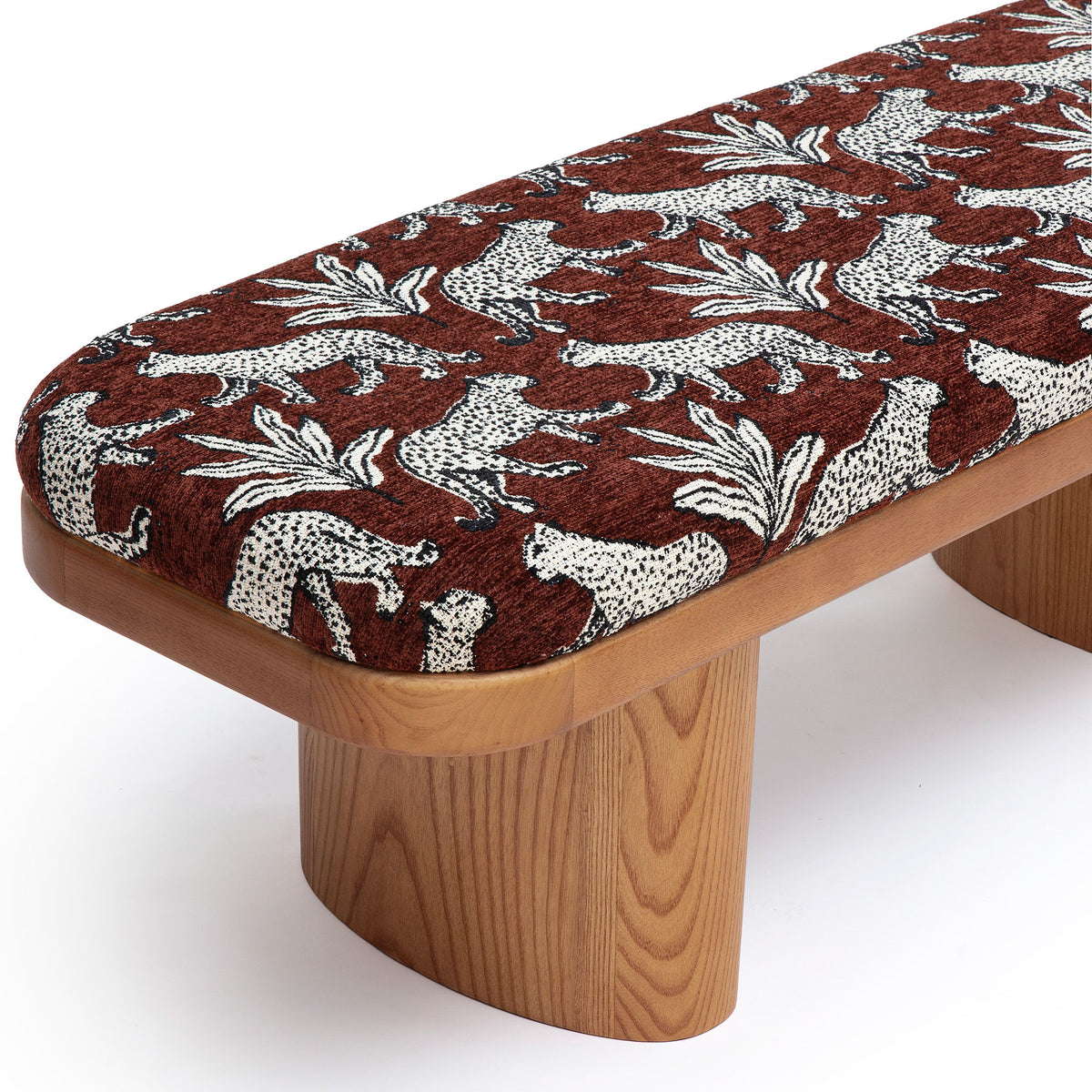 Ollie - Leopard Jacquard Bench