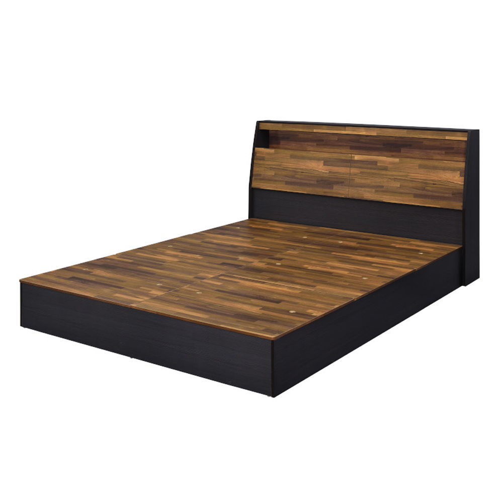 Eos - Queen Bed With Storage - Walnut & Black - Urban Living Furniture (Los Angeles, CA)
