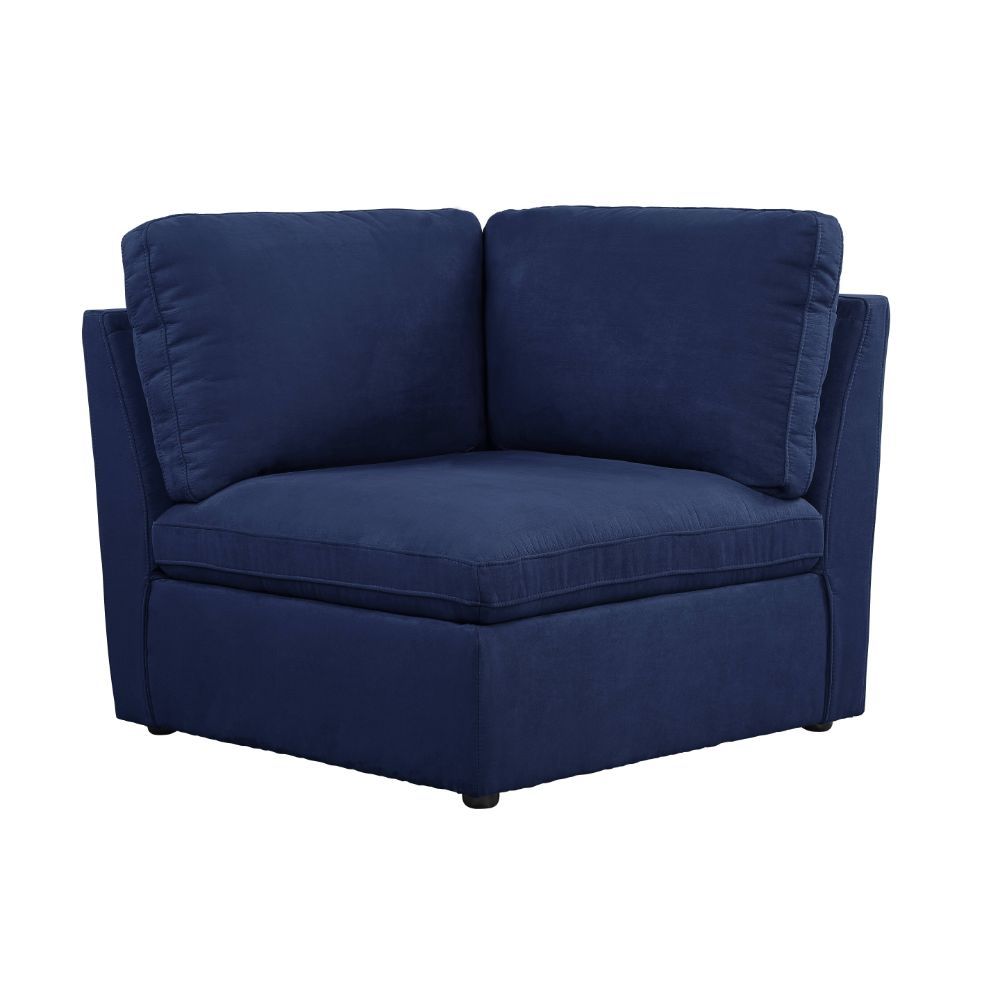 Crosby - Modular Wedge - Blue Fabric - Urban Living Furniture (Los Angeles, CA)