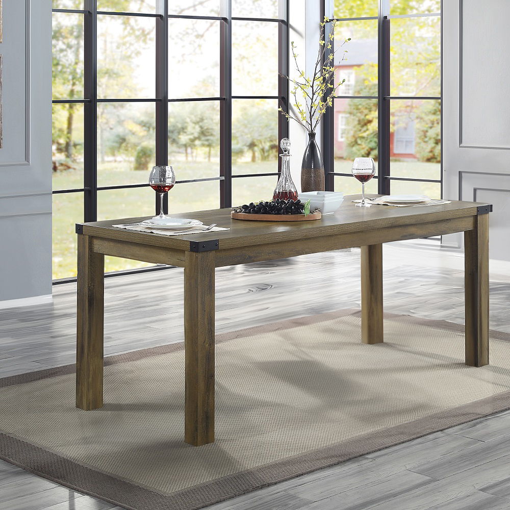 Abiram - Dining Table - Rustic Oak - Urban Living Furniture (Los Angeles, CA)