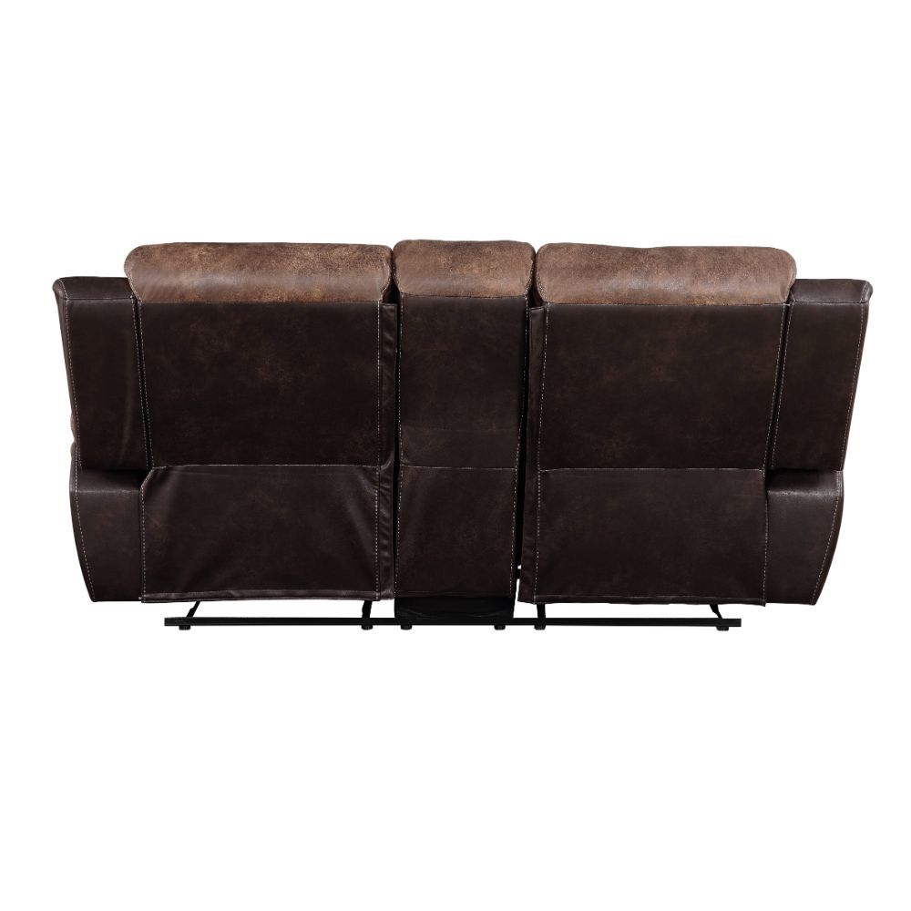 Jaylen - Motion Loveseat With Console - Toffee & Espresso Polished Microfiber - Urban Living Furniture (Los Angeles, CA)