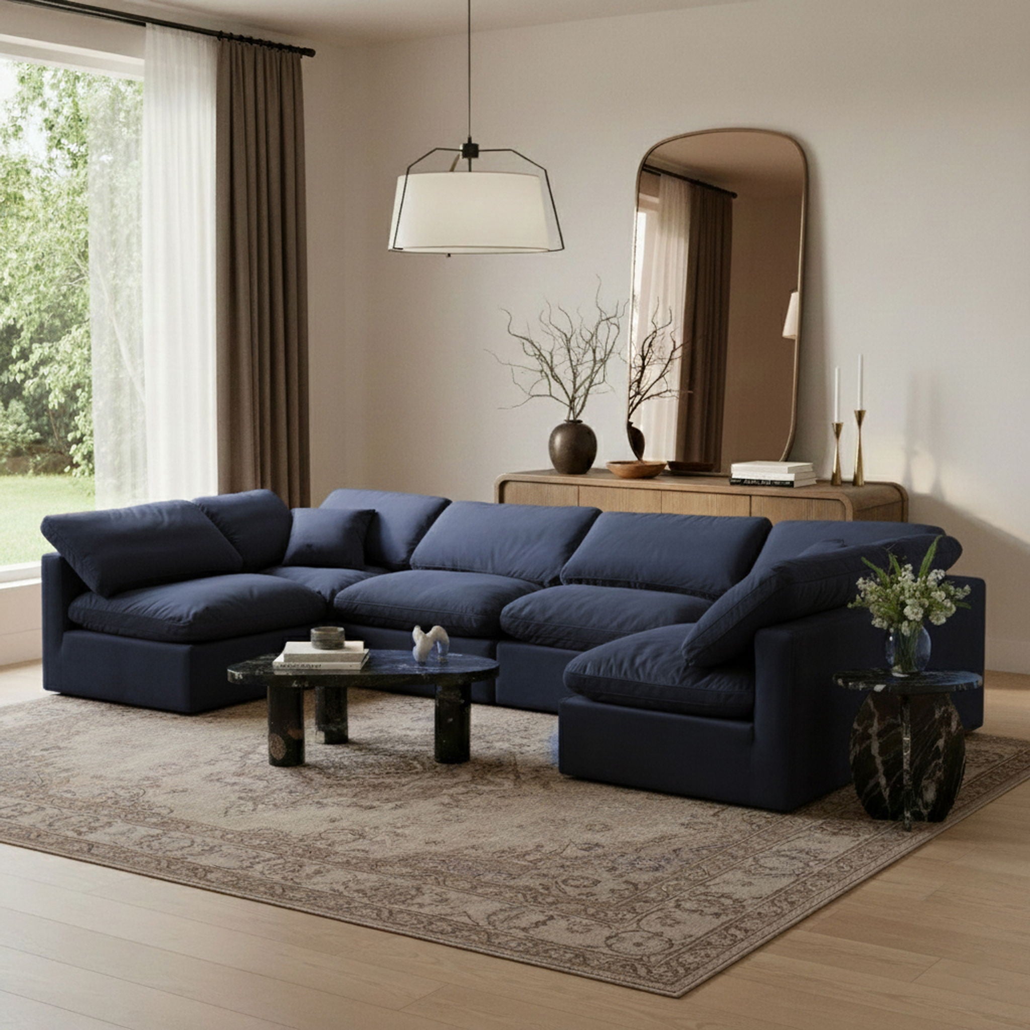 Indulge - Velvet 6 Piece Modular U-Shaped Sectional - Urban Living Furniture (Los Angeles, CA)
