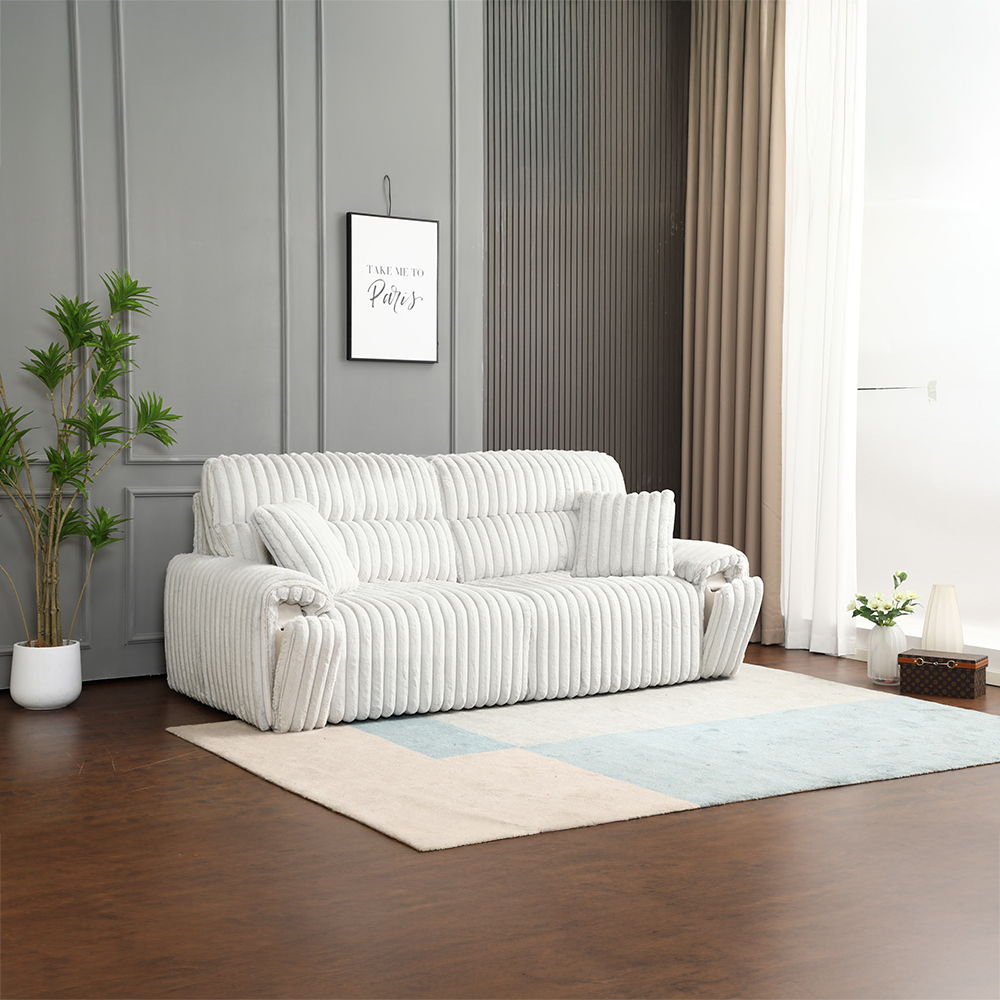 Jaya - Power Motion Sofa With Sleeper & USB Port - Mondo Grey Corduroy - Urban Living Furniture (Los Angeles, CA)