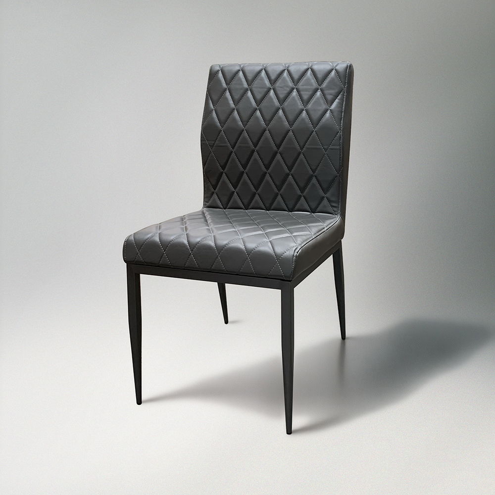 Cargo - Chair - Gray Synthetic Leather & Gunmetal - Urban Living Furniture (Los Angeles, CA)