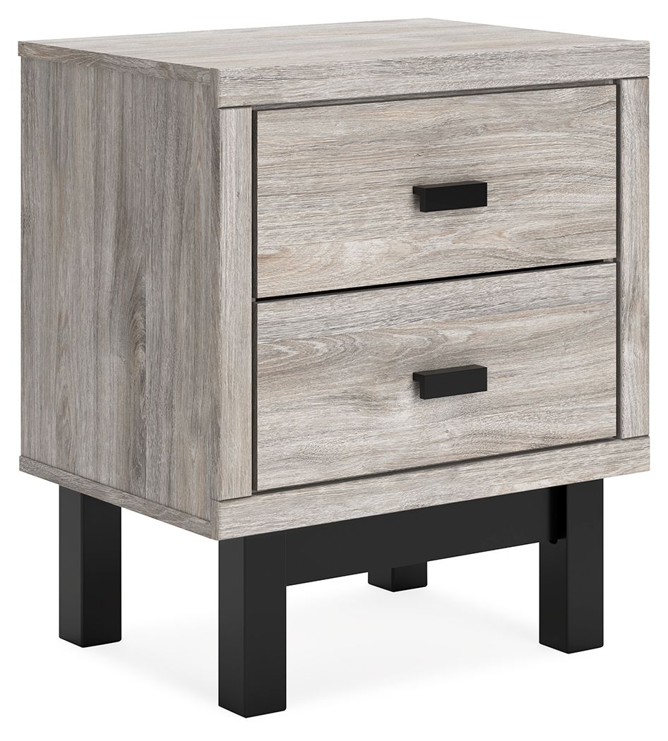 Vessalli - Black / Gray - Two Drawer Nightstand - Urban Living Furniture (Los Angeles, CA)
