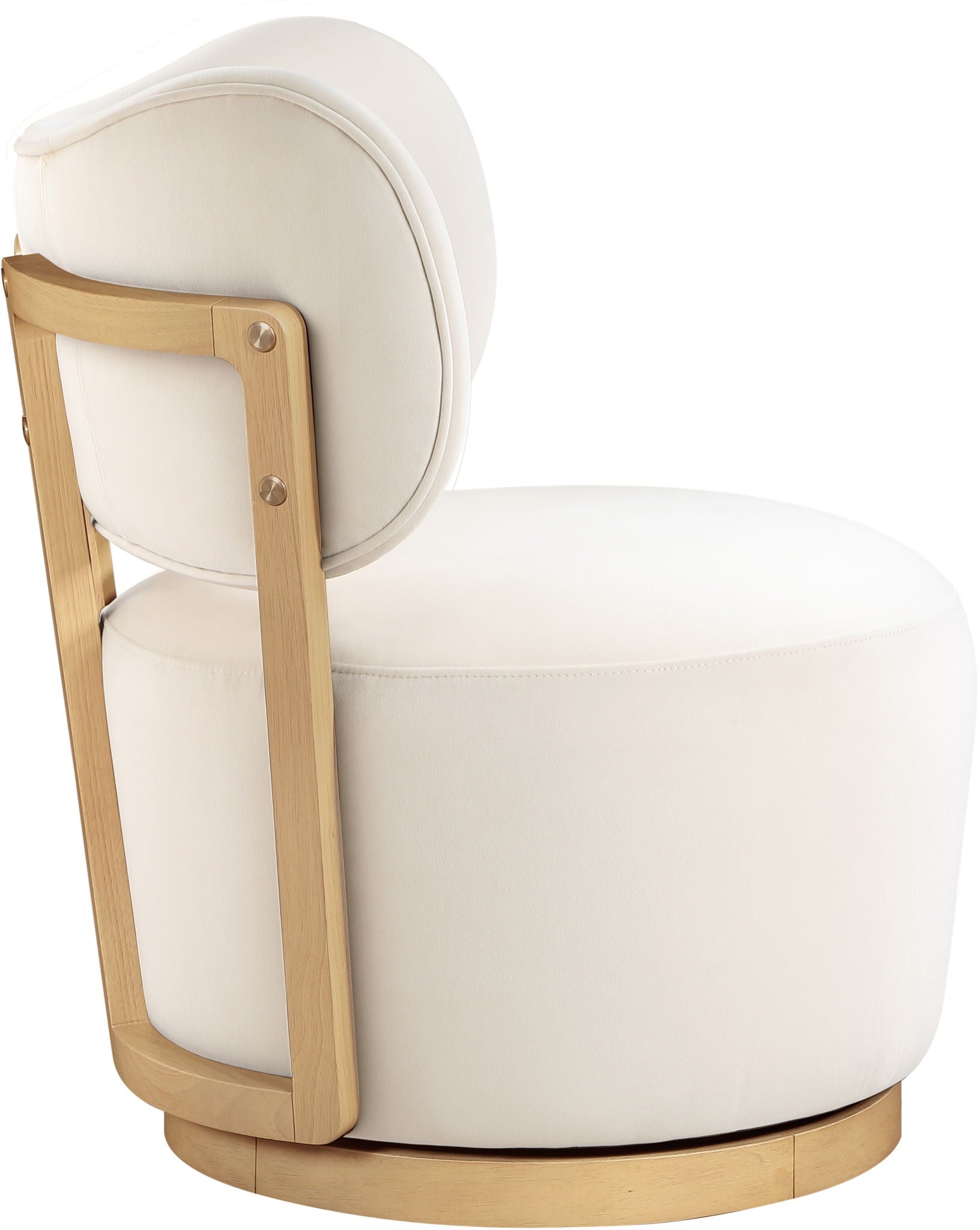 Elara - Velvet Upholstered Swivel Accent Chair - Stained Natural - Urban Living Furniture (Los Angeles, CA)