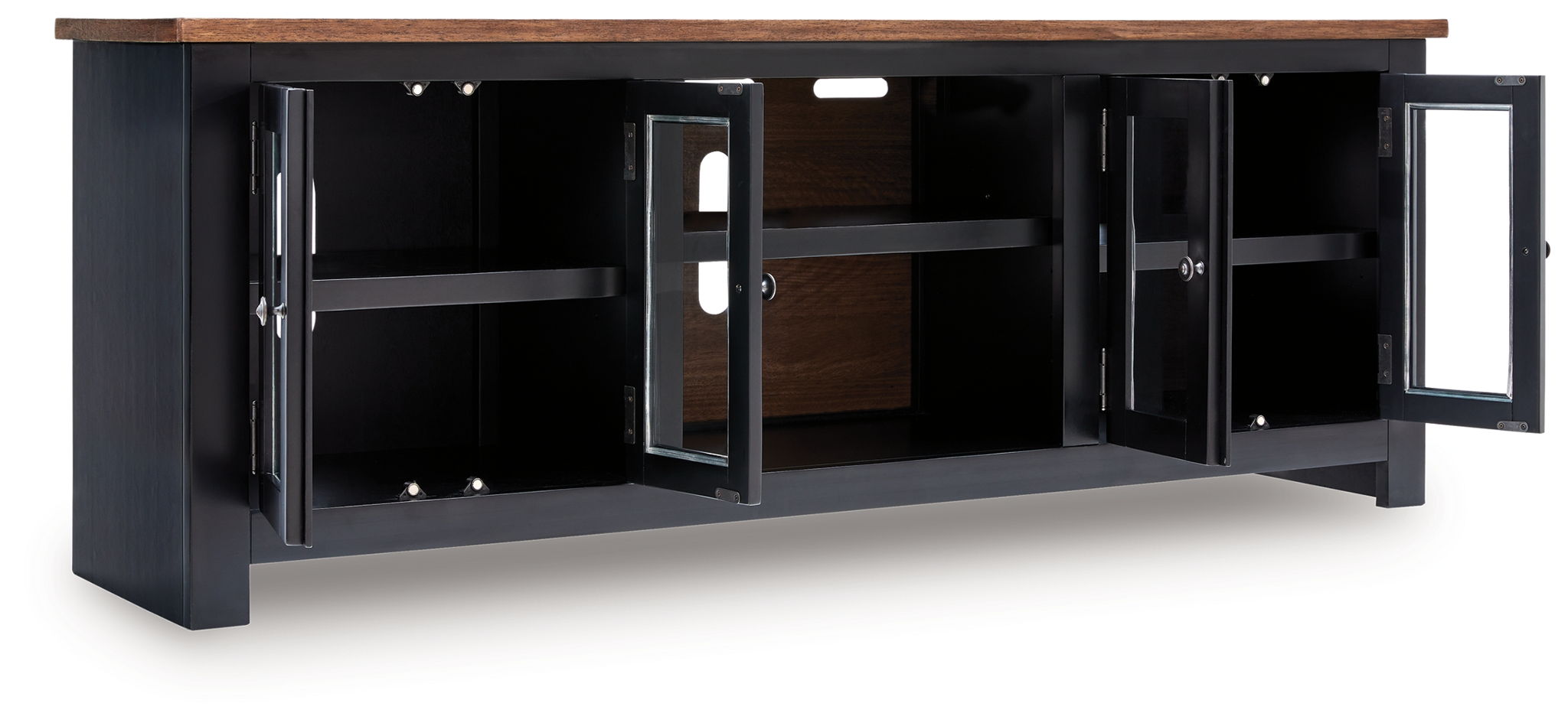 Wildenauer - Brown / Black - XL TV Stand With Fireplace Option - Urban Living Furniture (Los Angeles, CA)