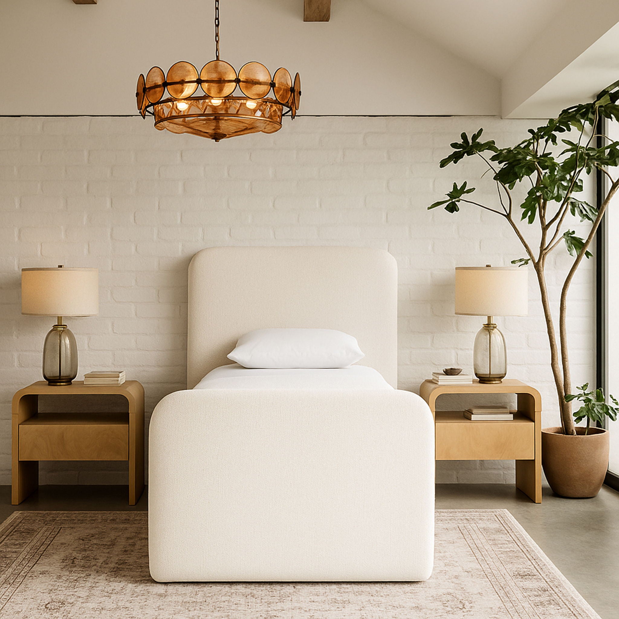 Fira - Linen Textured Fabric Upholstered Bed - Urban Living Furniture (Los Angeles, CA)