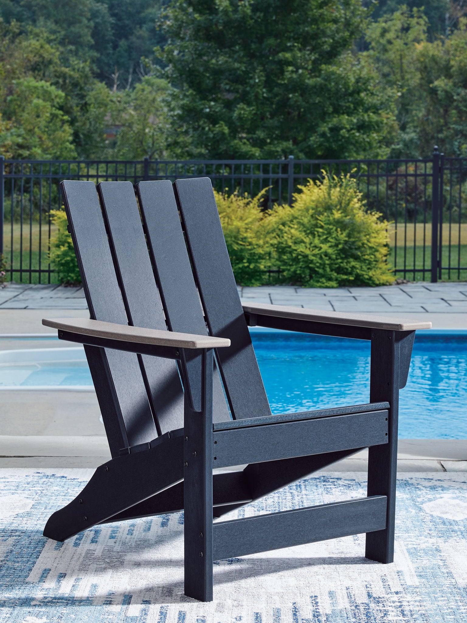 East Beach - Adirondack Chair - Black / Beige - Urban Living Furniture (Los Angeles, CA)