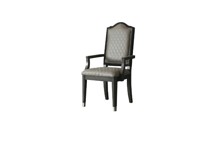House Beatrice - Arm Chair (Set of 2) - Two Tone Gray Fabric & Charcoal - Urban Living Furniture (Los Angeles, CA)