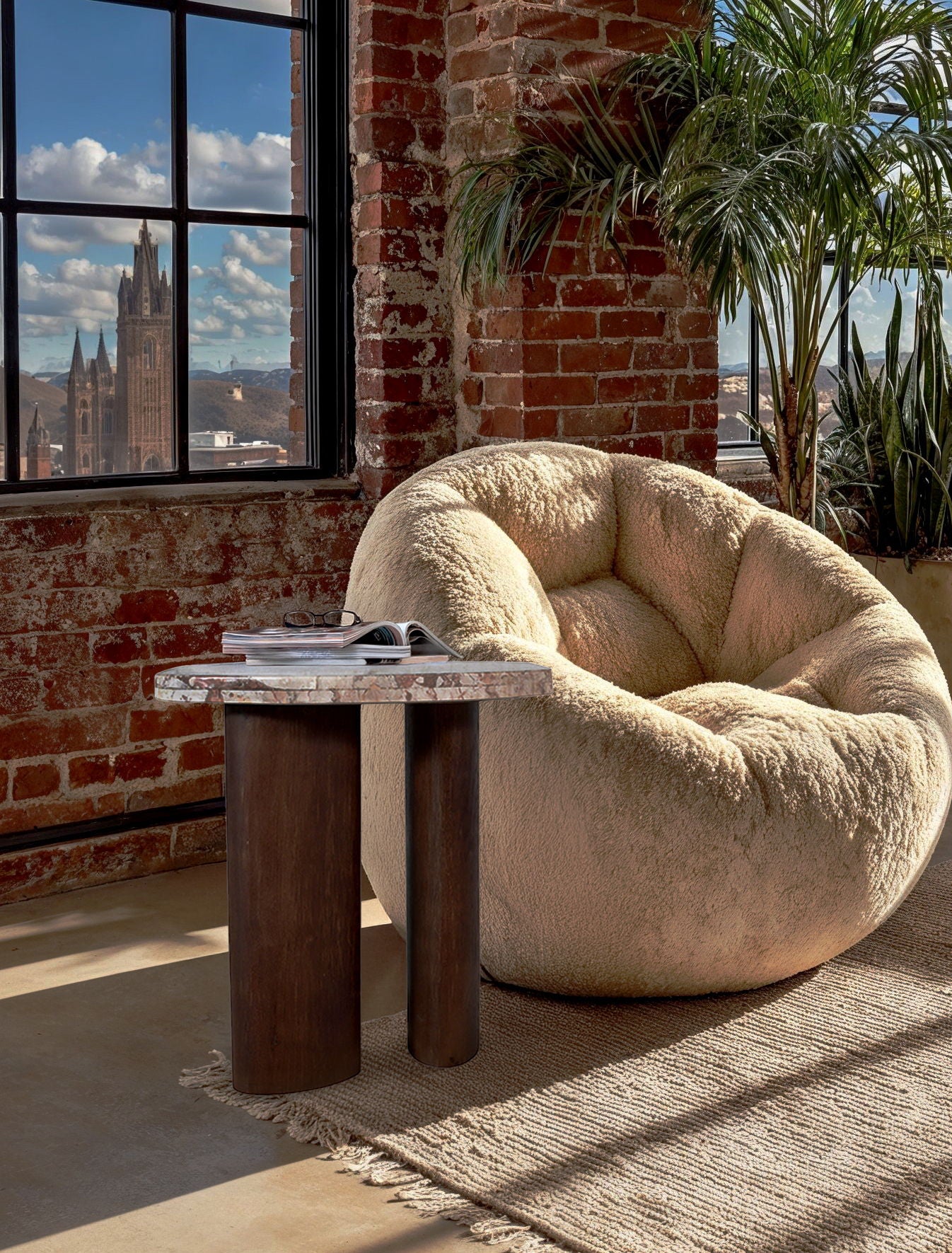 Puglia - Marble Top And Oak Wood Base Table - Urban Living Furniture (Los Angeles, CA)